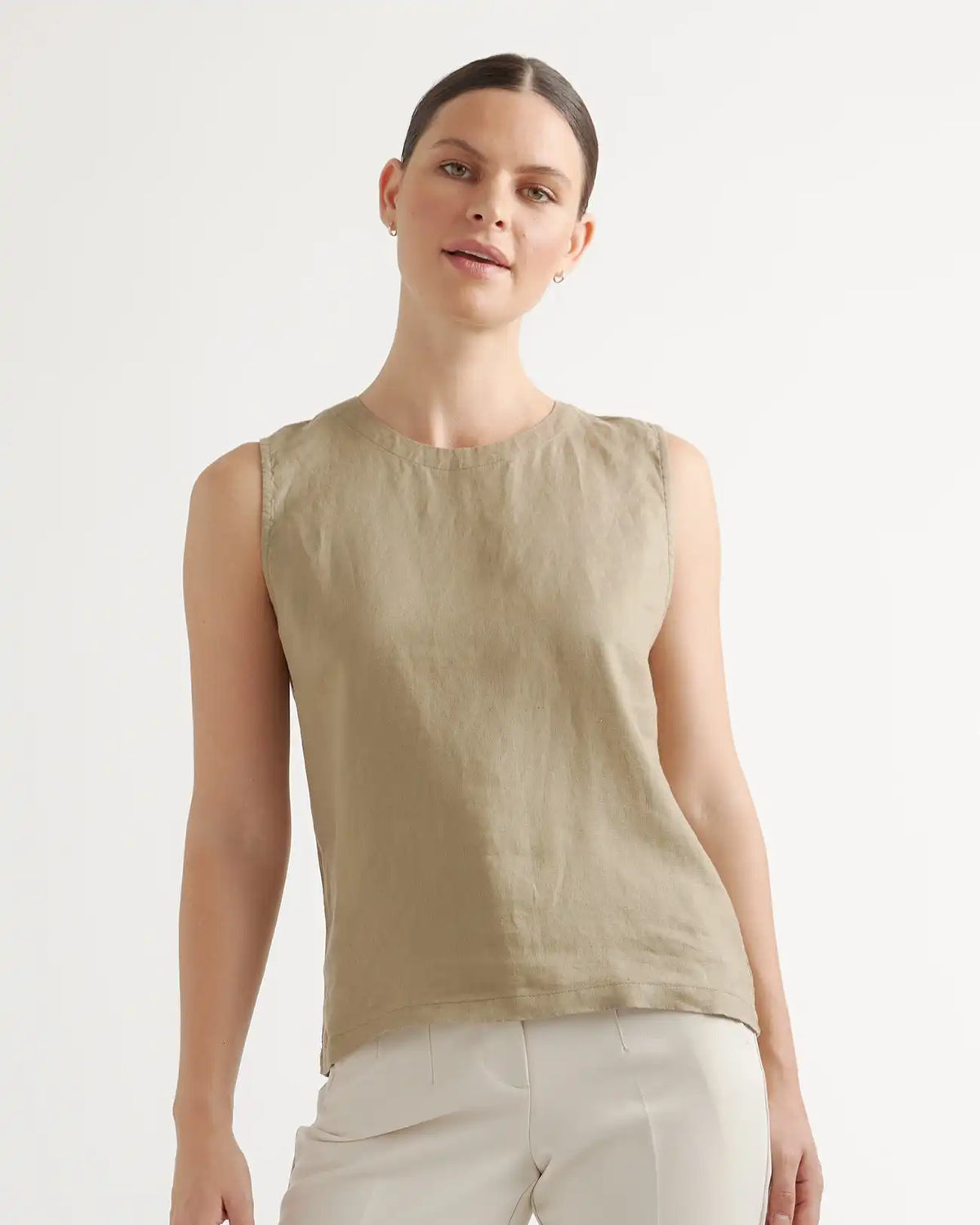 100% European Linen Tank