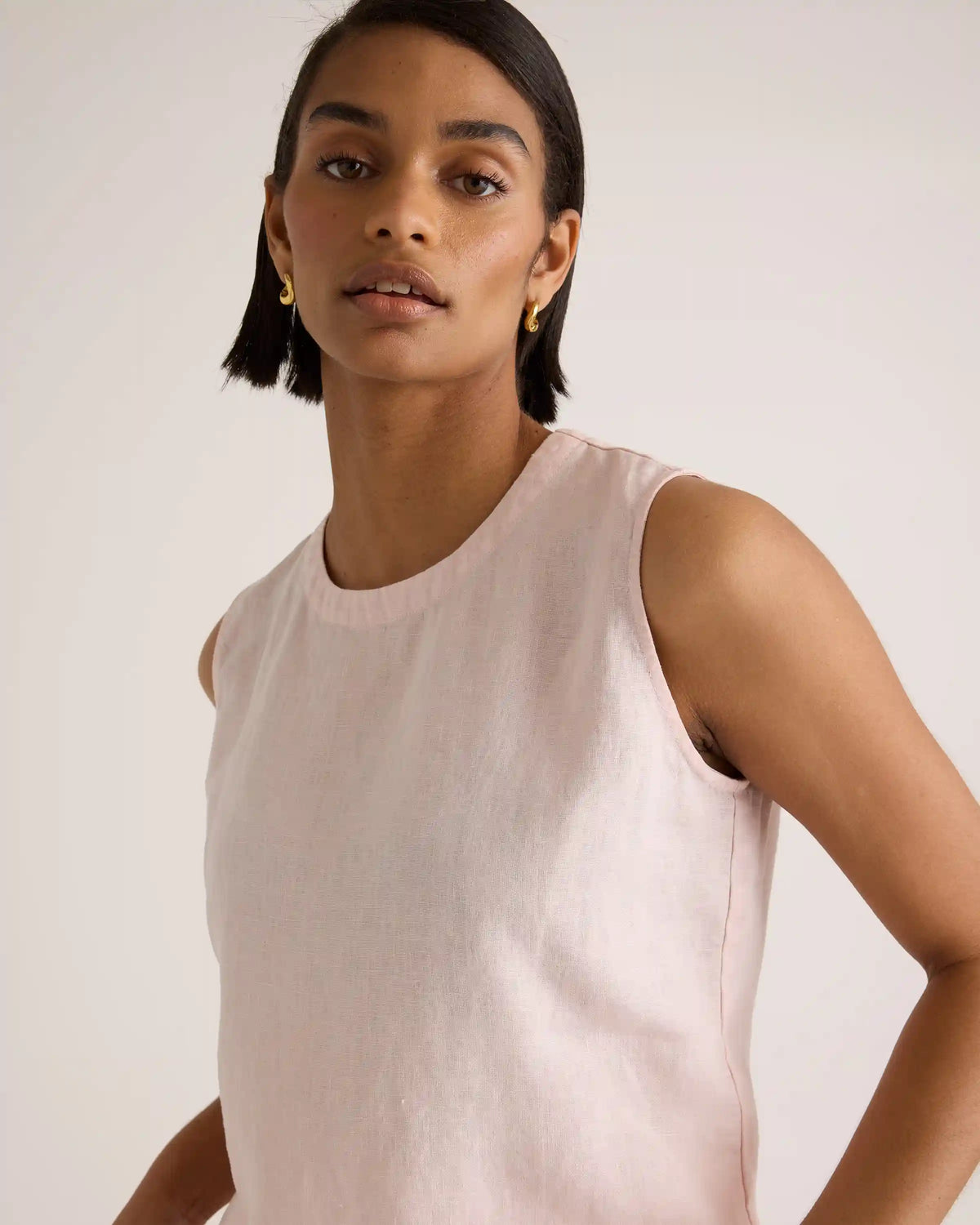 100% European Linen Tank