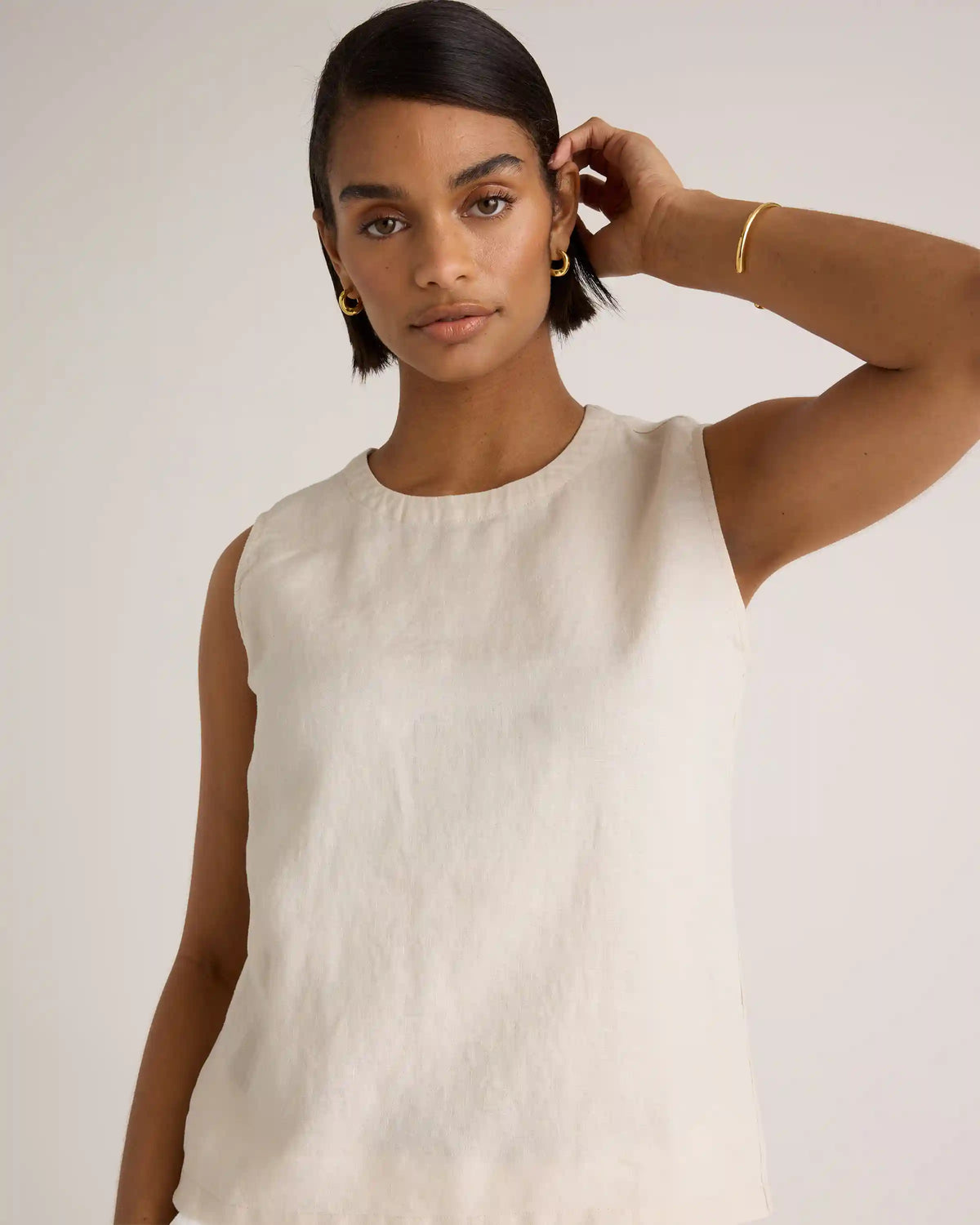 100% European Linen Tank