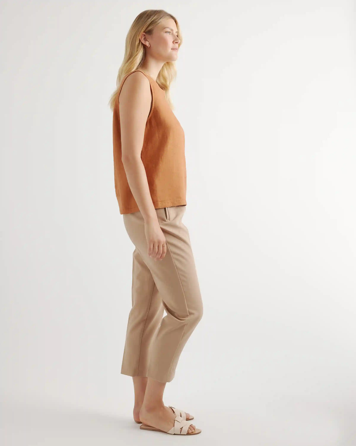100% European Linen Tank