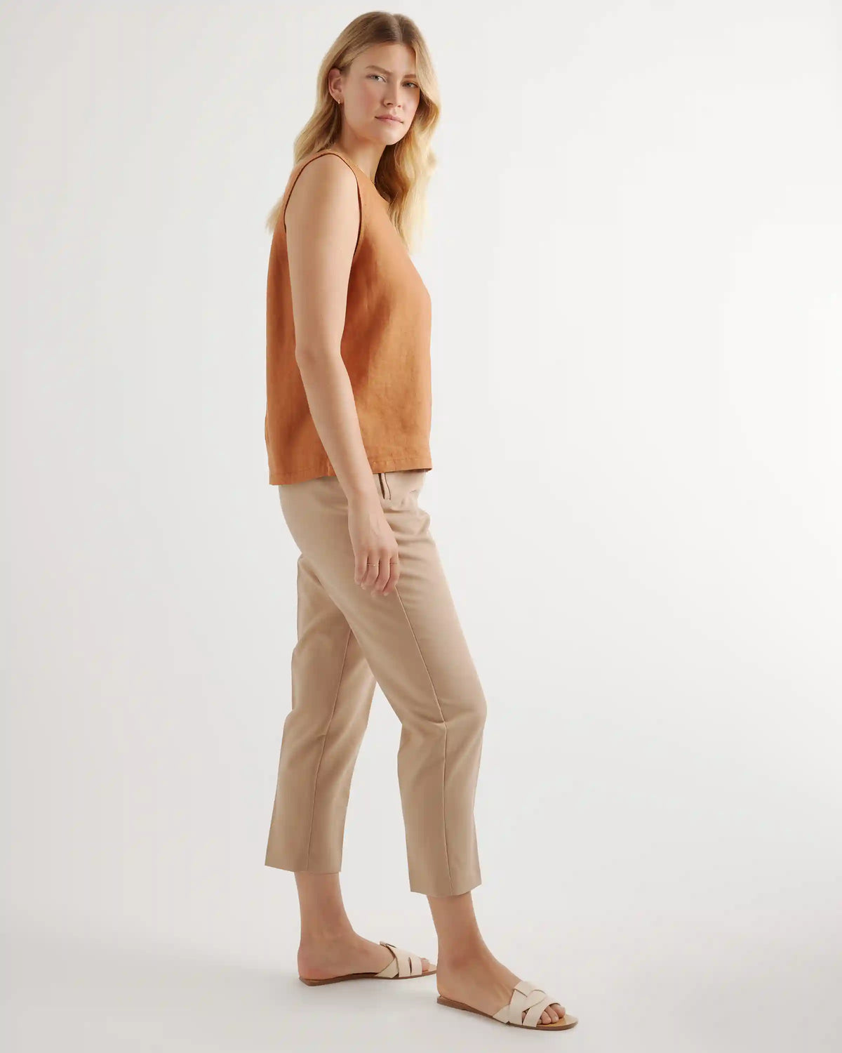 100% European Linen Tank