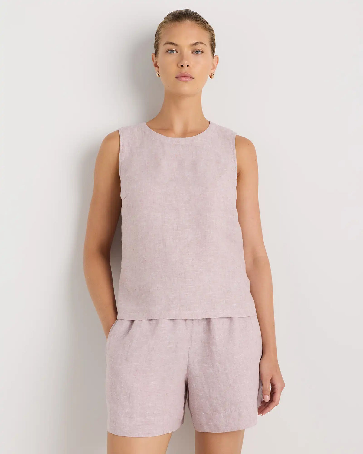 100% European Linen Tank