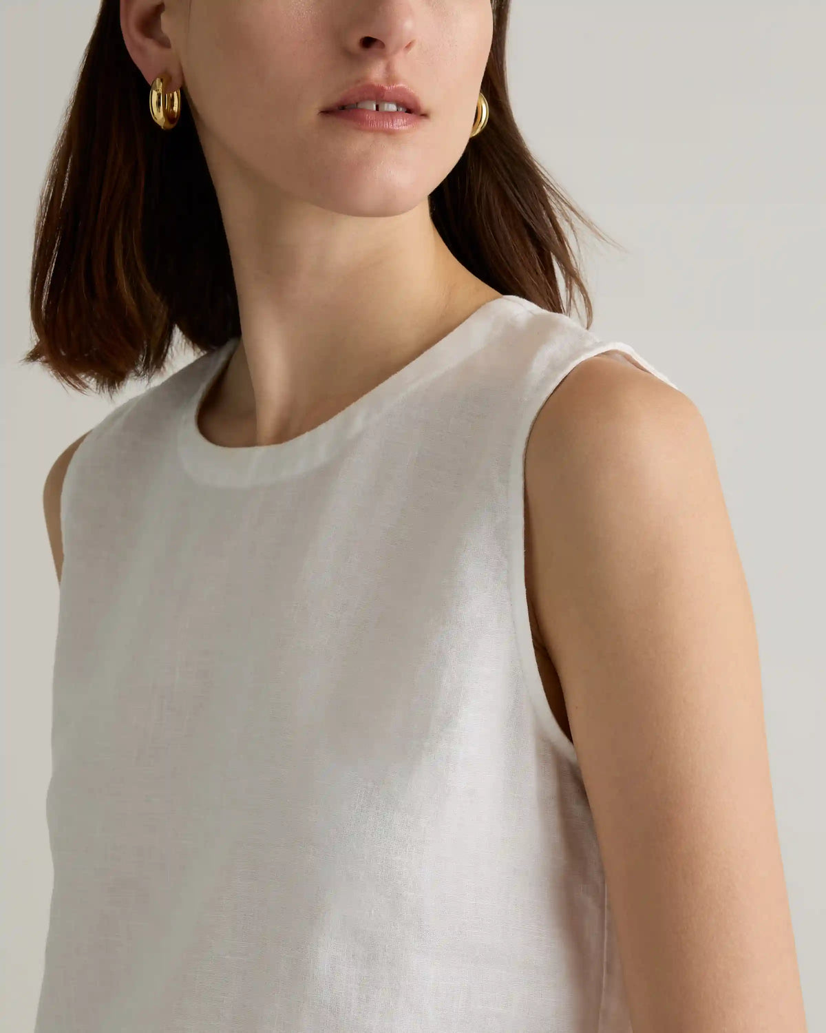 100% European Linen Tank