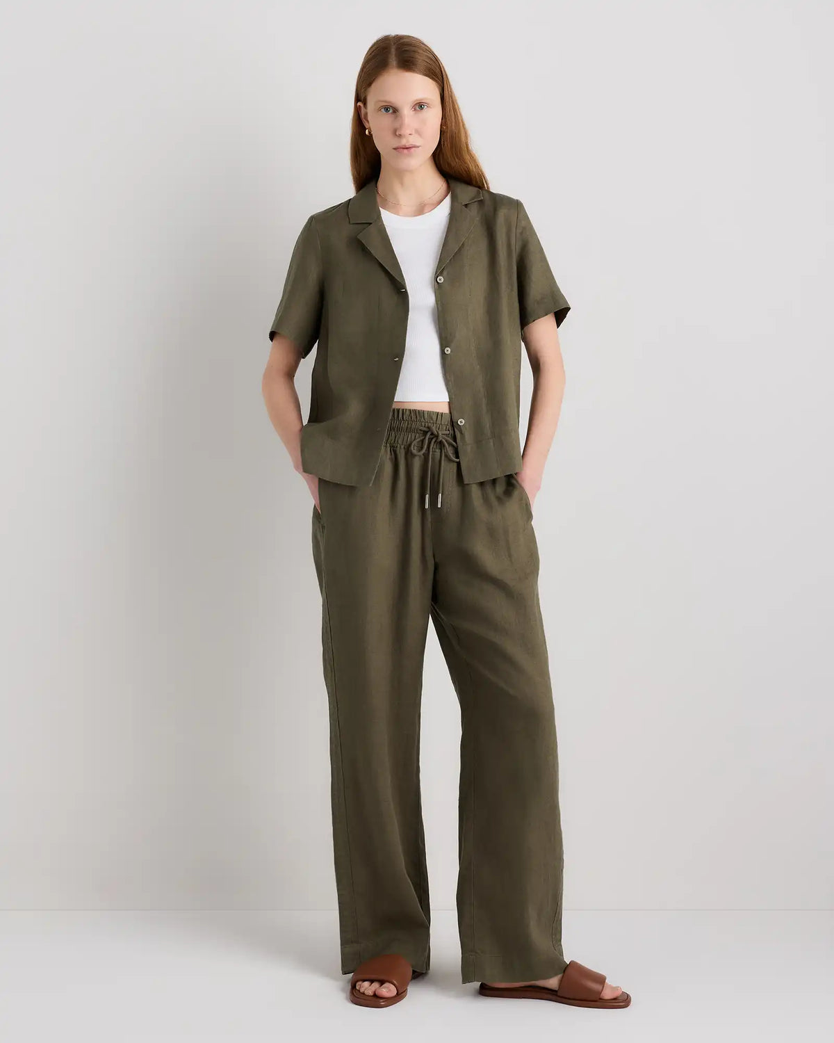 100% European Linen Short Sleeve Shirt