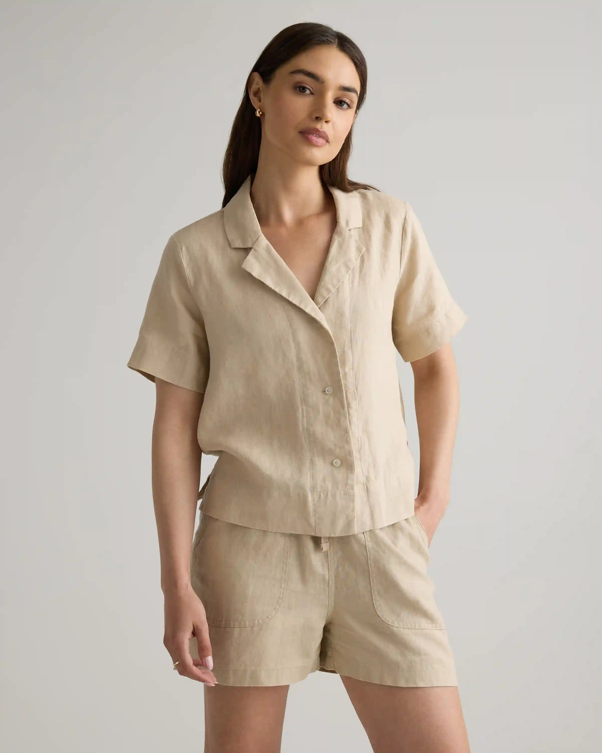 100% European Linen Short Sleeve Shirt