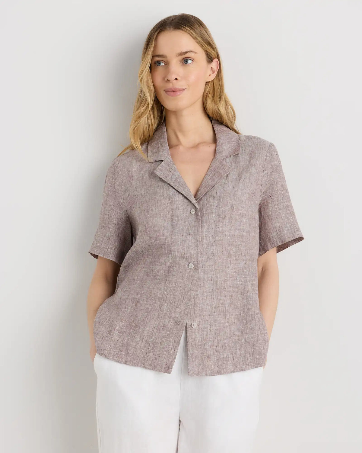 100% European Linen Short Sleeve Shirt