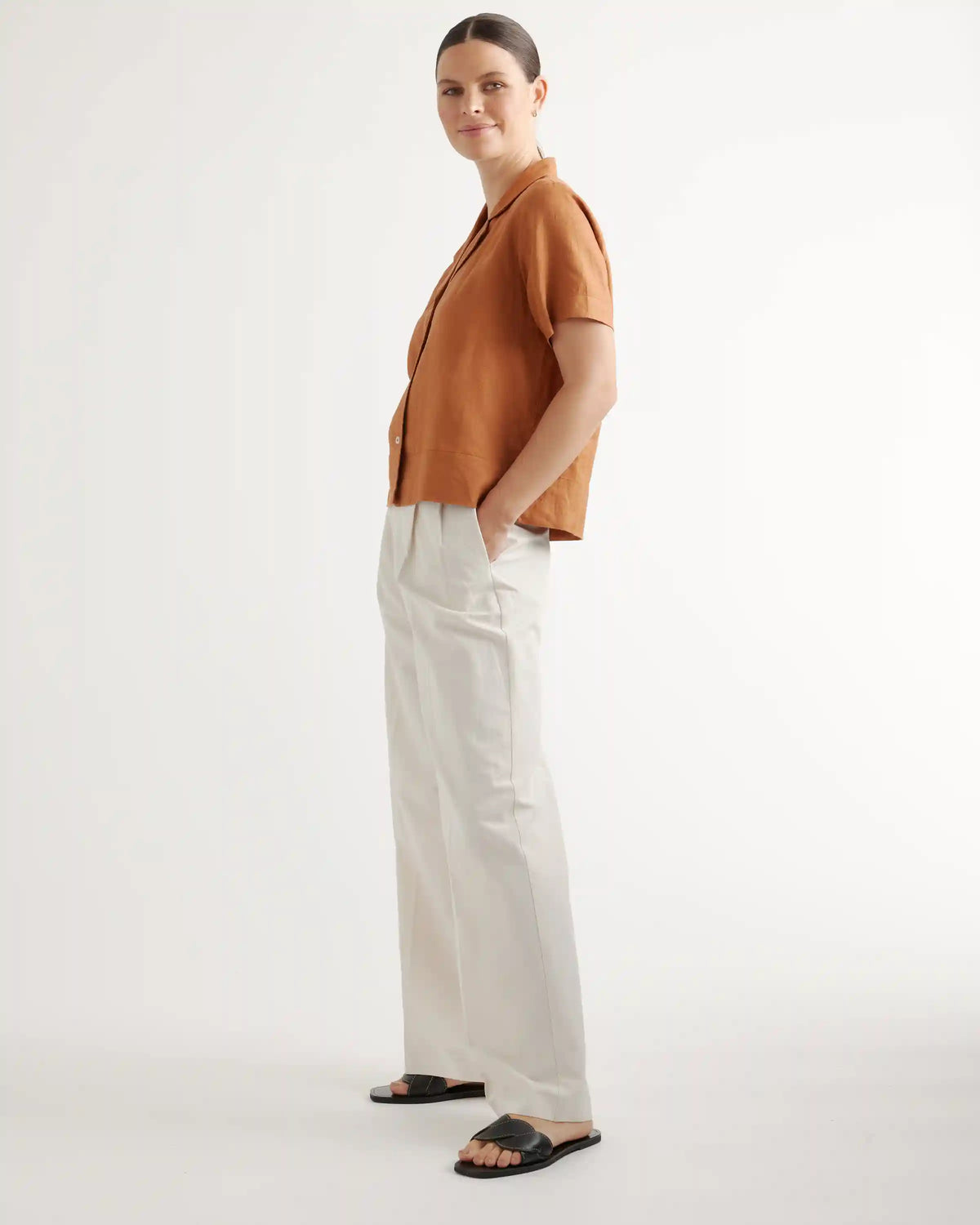 100% European Linen Short Sleeve Shirt
