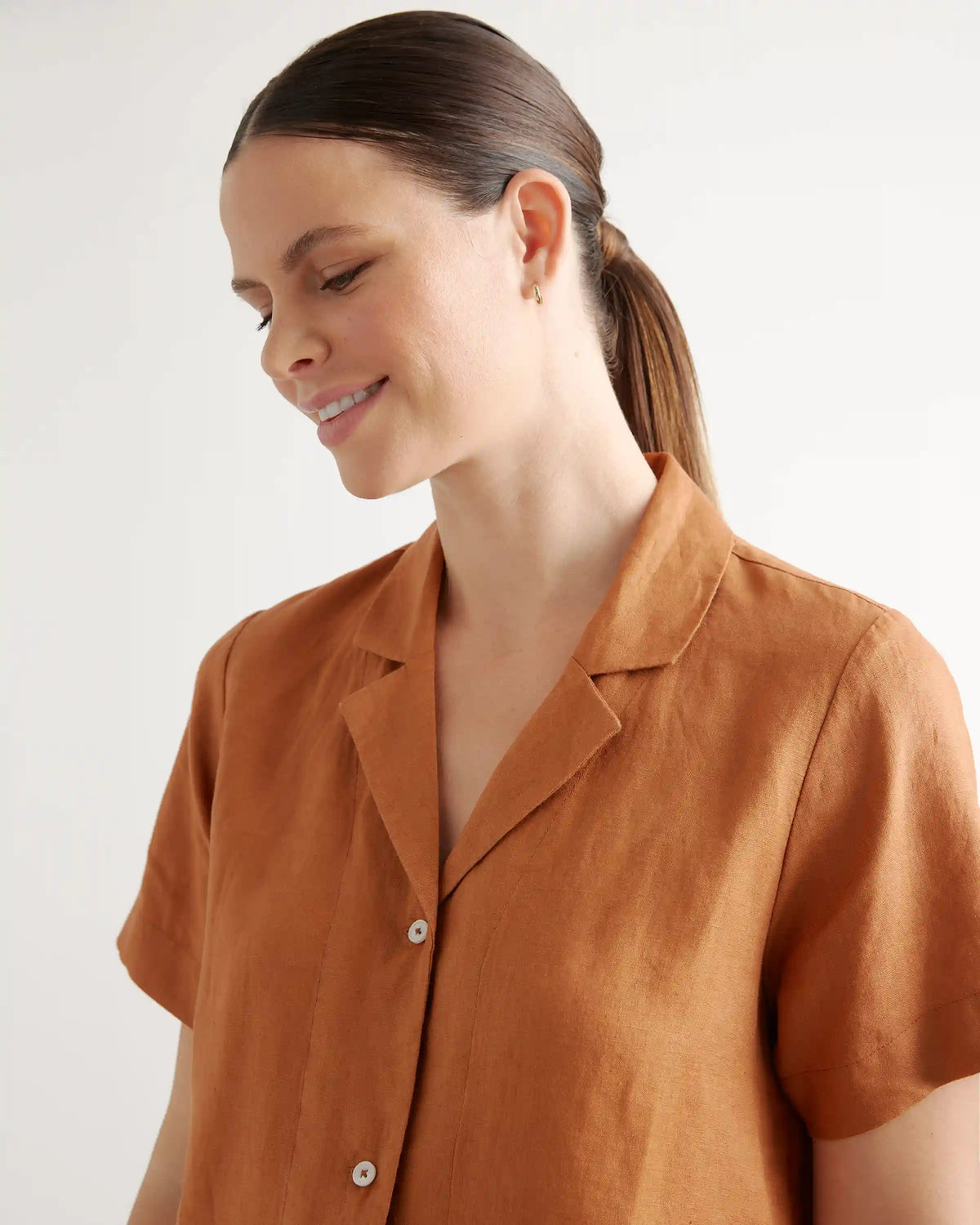 100% European Linen Short Sleeve Shirt