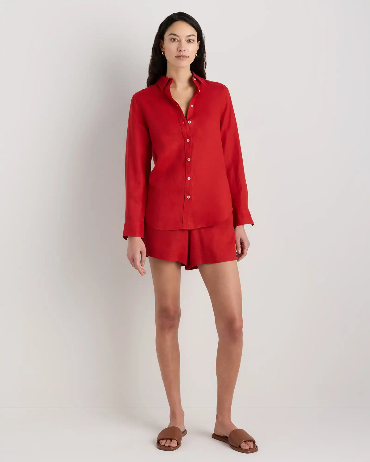 100% European Linen Long Sleeve Shirt