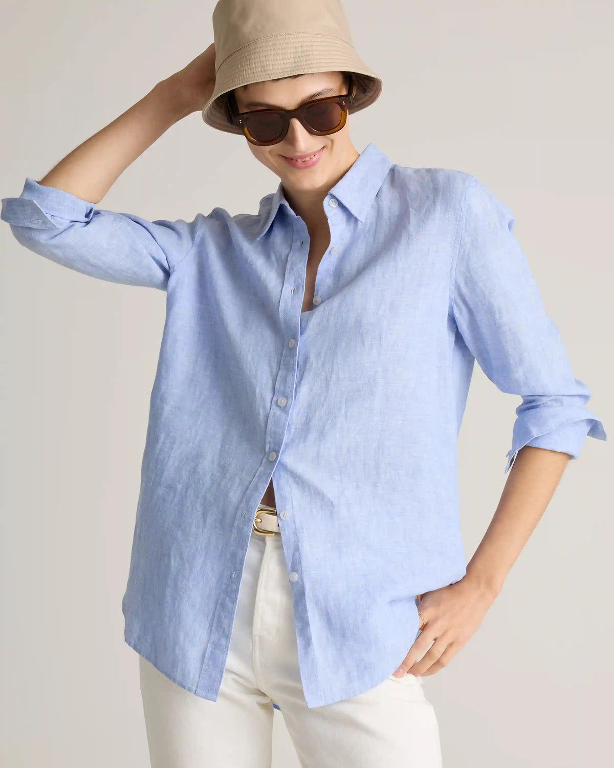 100% European Linen Long Sleeve Shirt