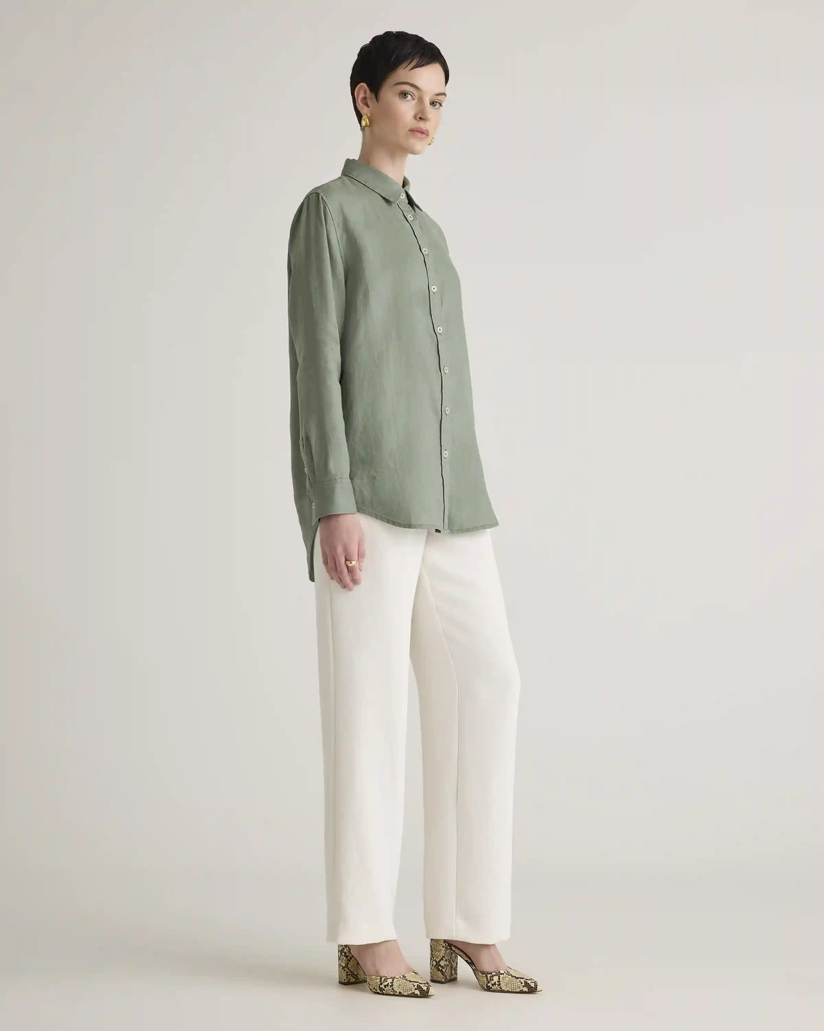 100% European Linen Long Sleeve Shirt
