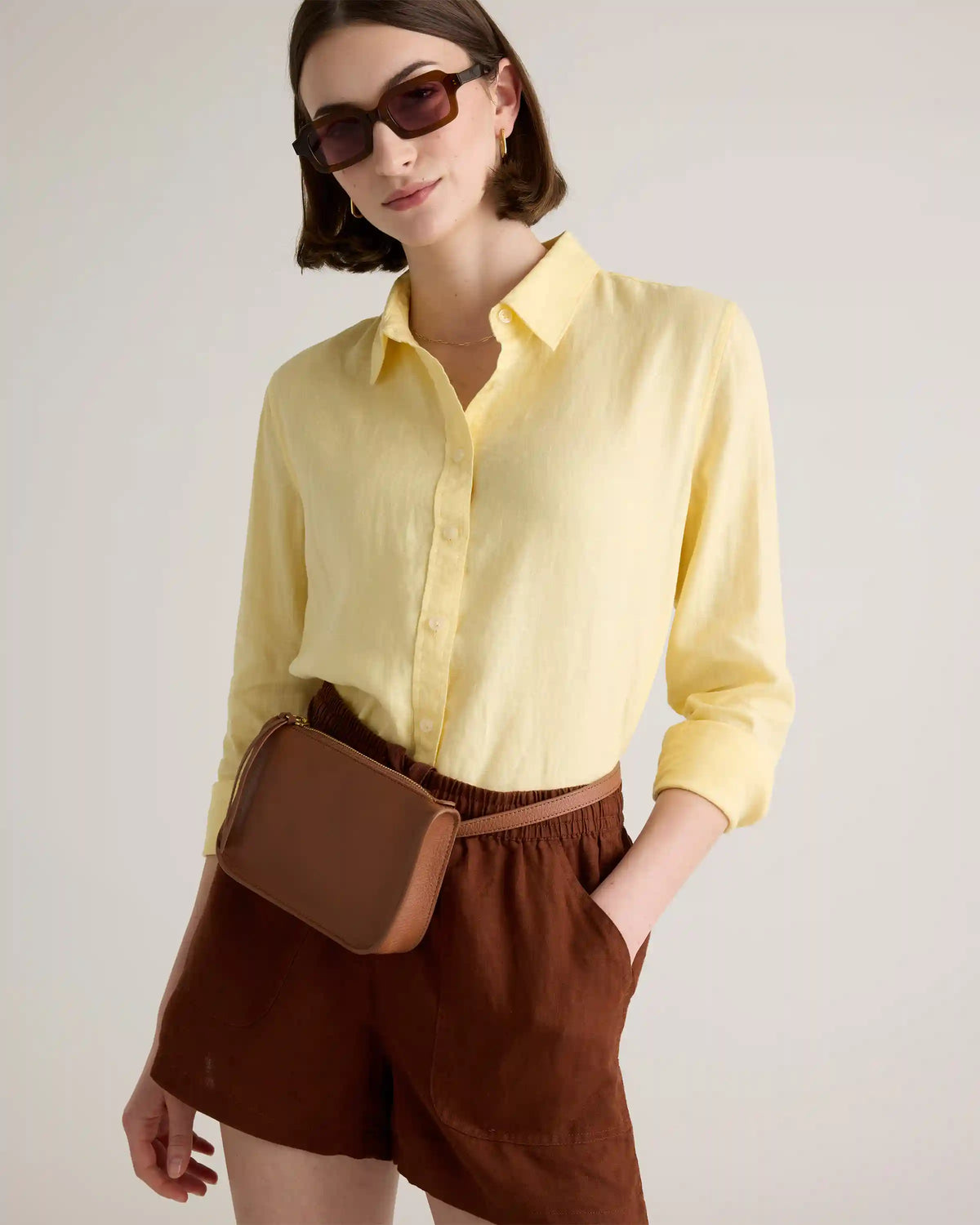 100% European Linen Shorts