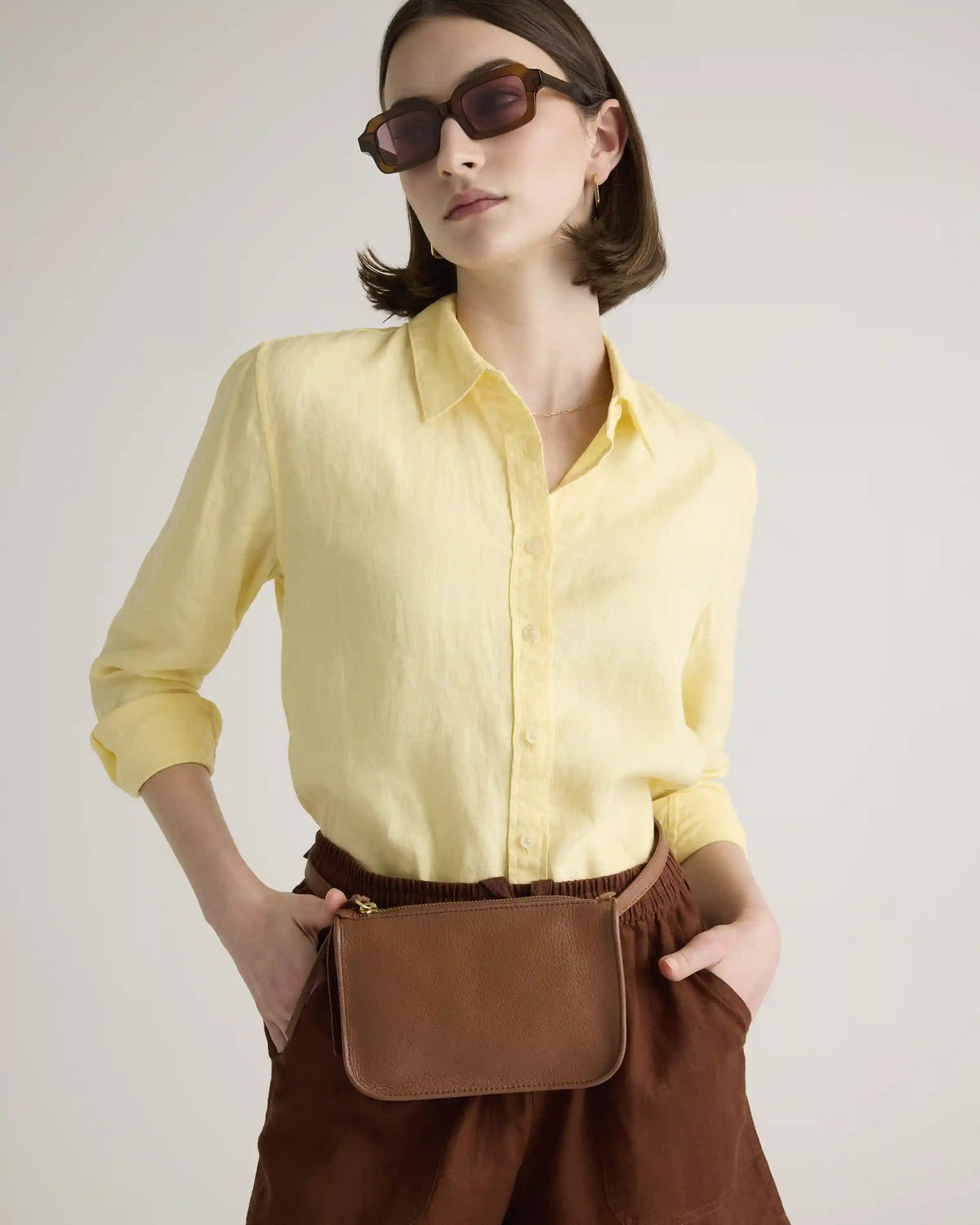100% European Linen Long Sleeve Shirt