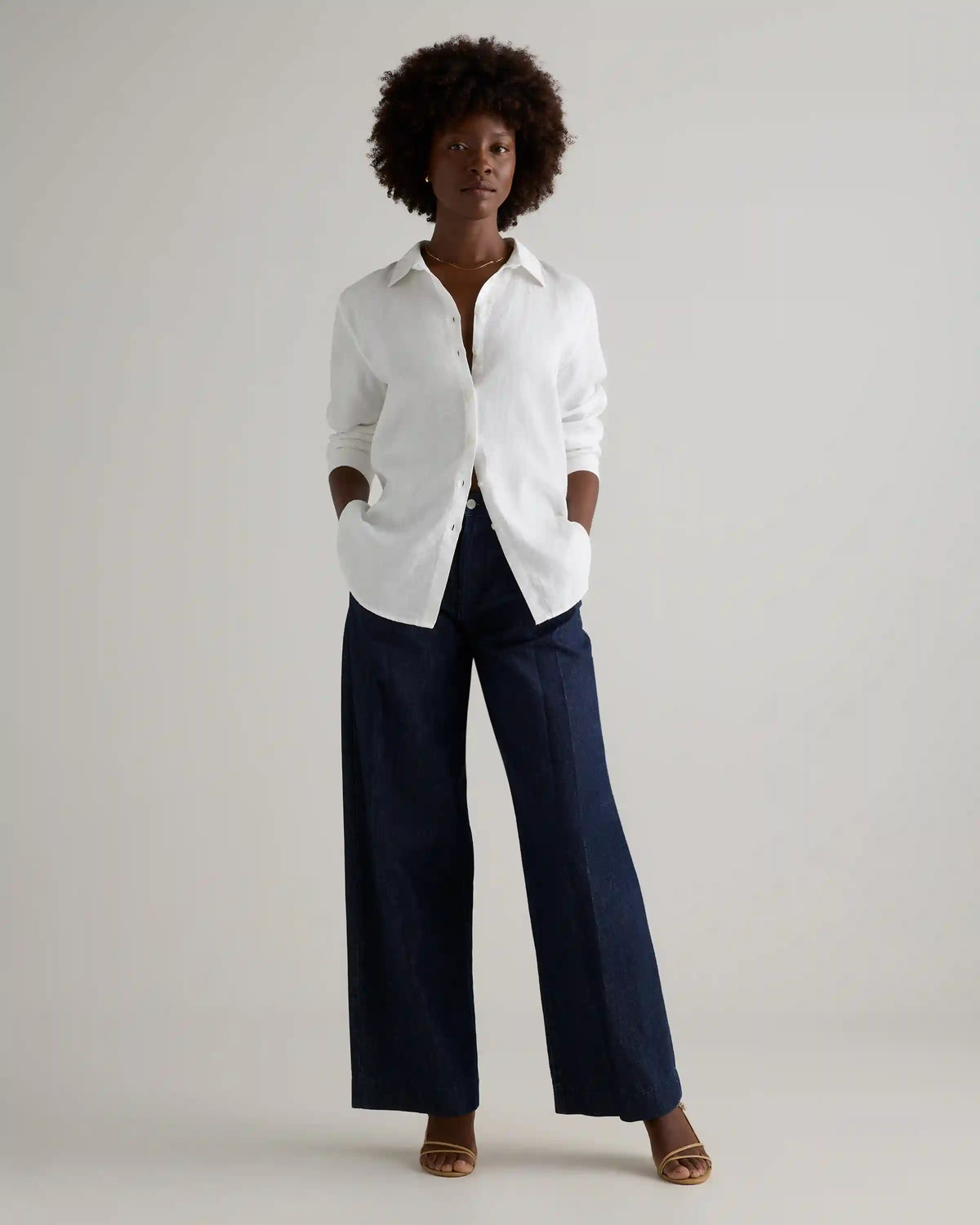 100% European Linen Long Sleeve Shirt