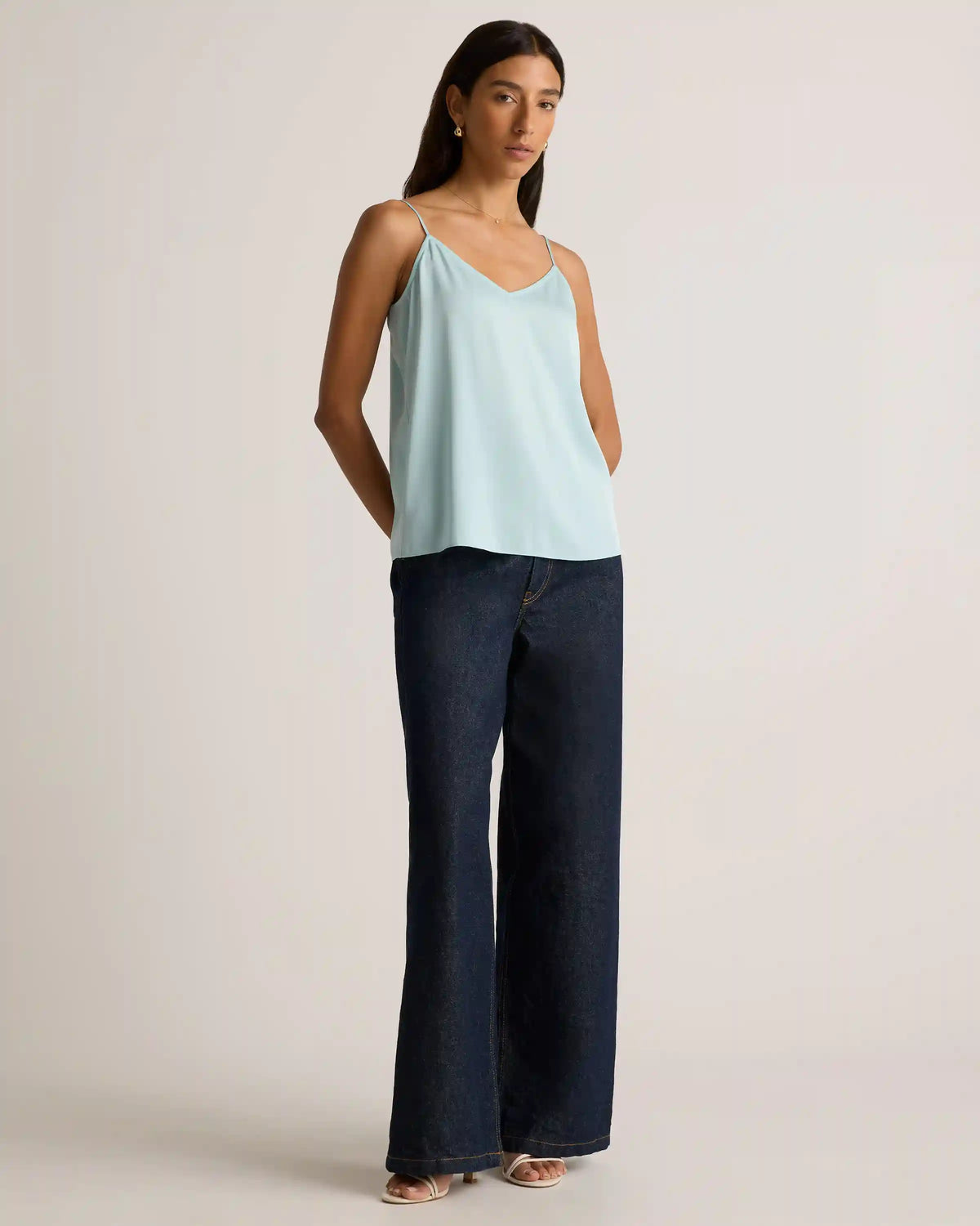 Washable Stretch Silk V-Neck Cami