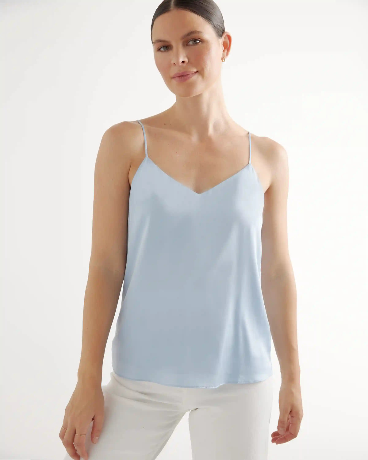 Washable Stretch Silk V-Neck Cami