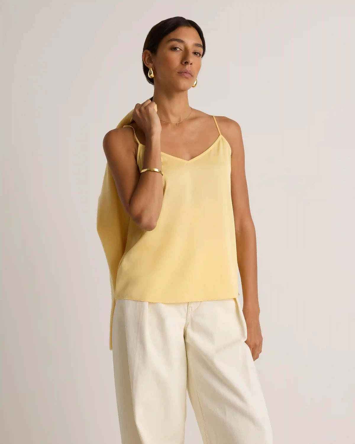 Washable Stretch Silk V-Neck Cami