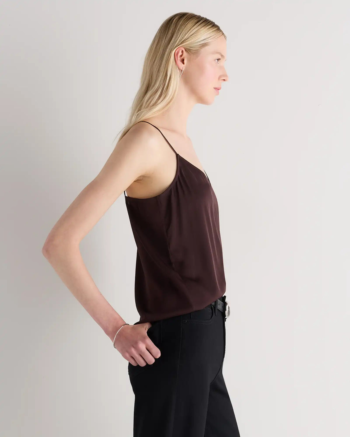 Washable Stretch Silk V-Neck Cami