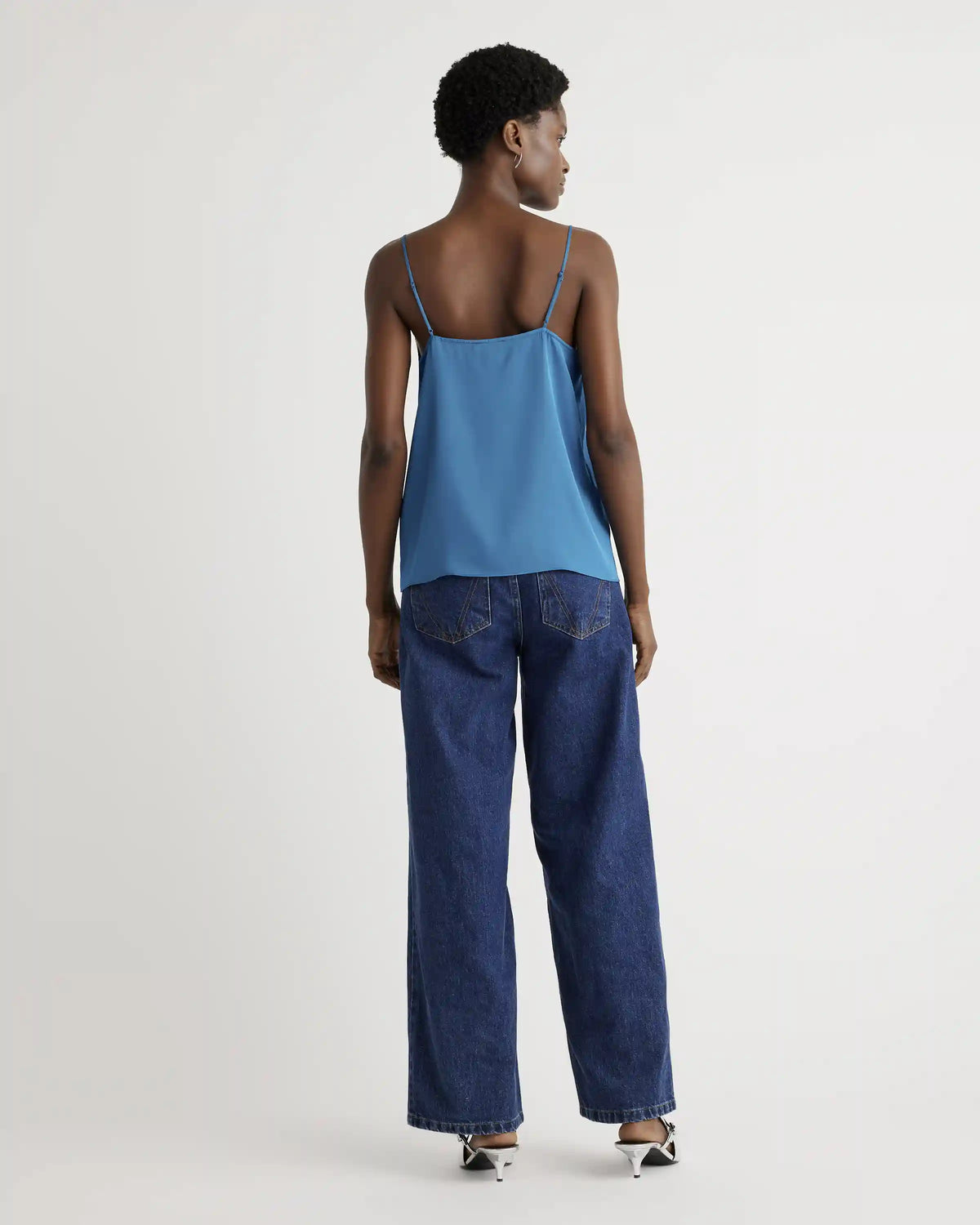 Washable Stretch Silk V-Neck Cami