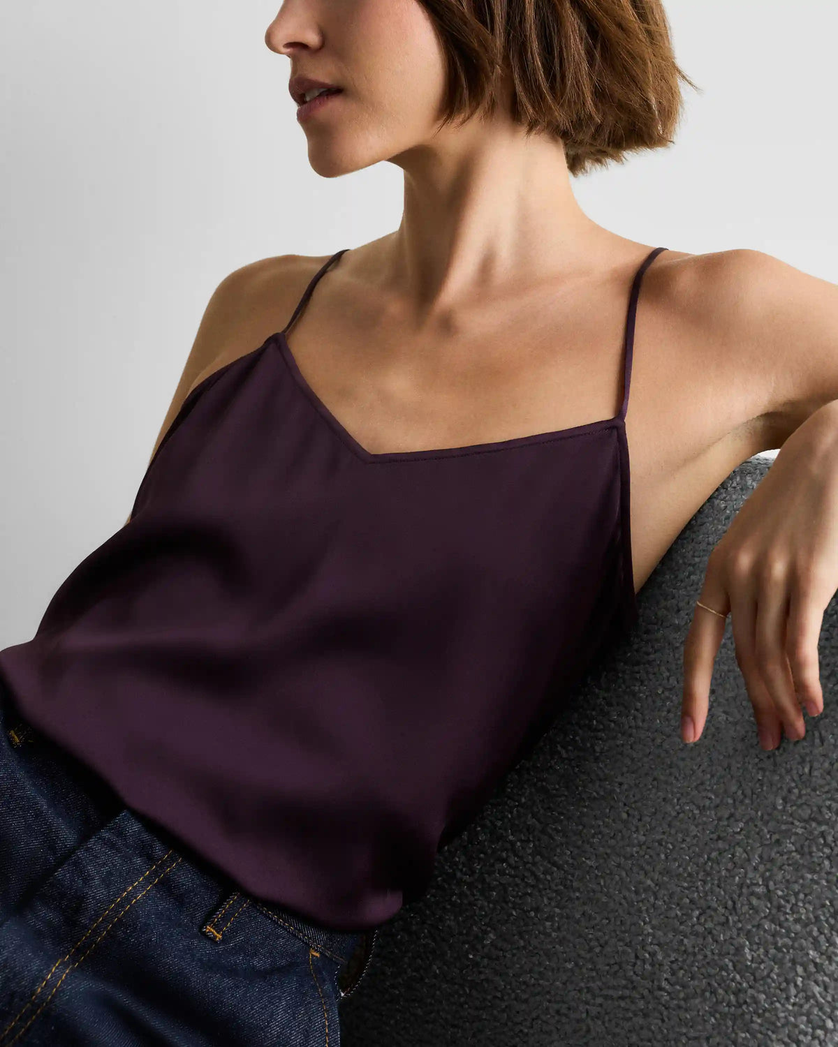 Washable Stretch Silk V-Neck Cami