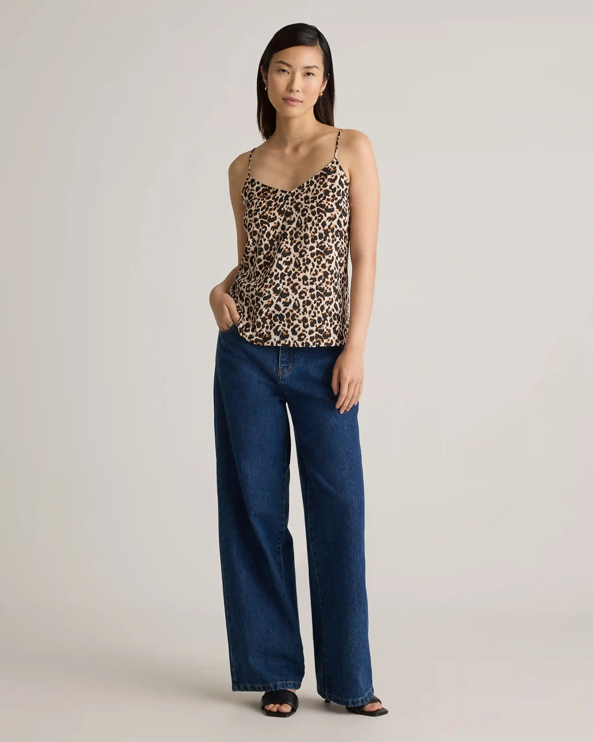 Washable Stretch Silk V-Neck Cami