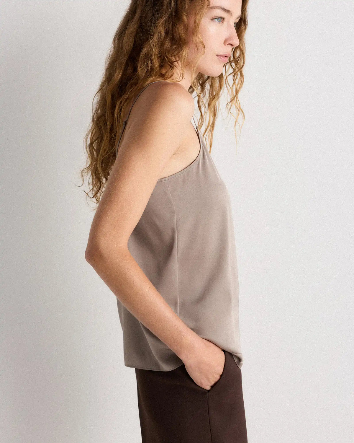 Washable Stretch Silk V-Neck Cami
