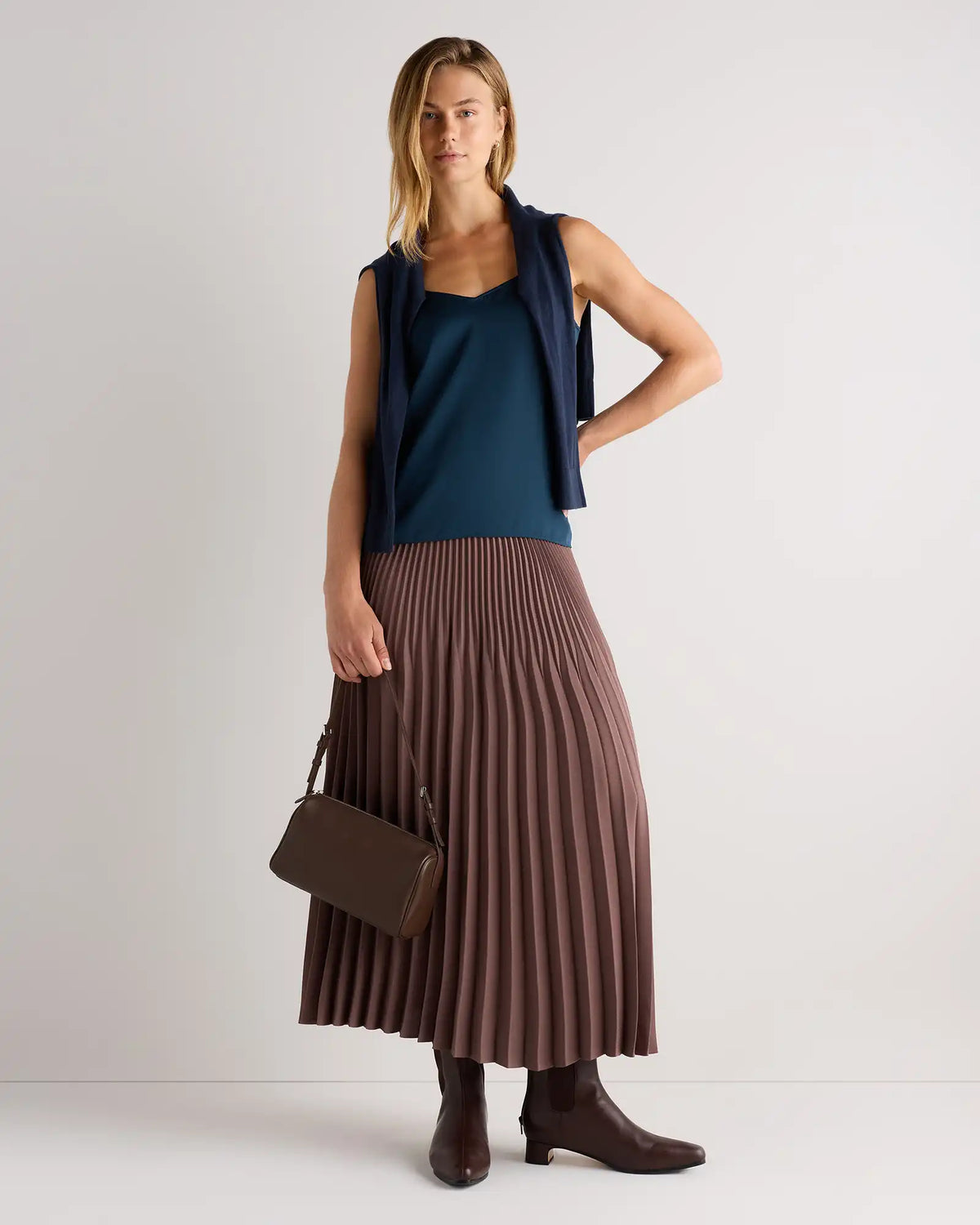 Washable Stretch Silk V-Neck Cami