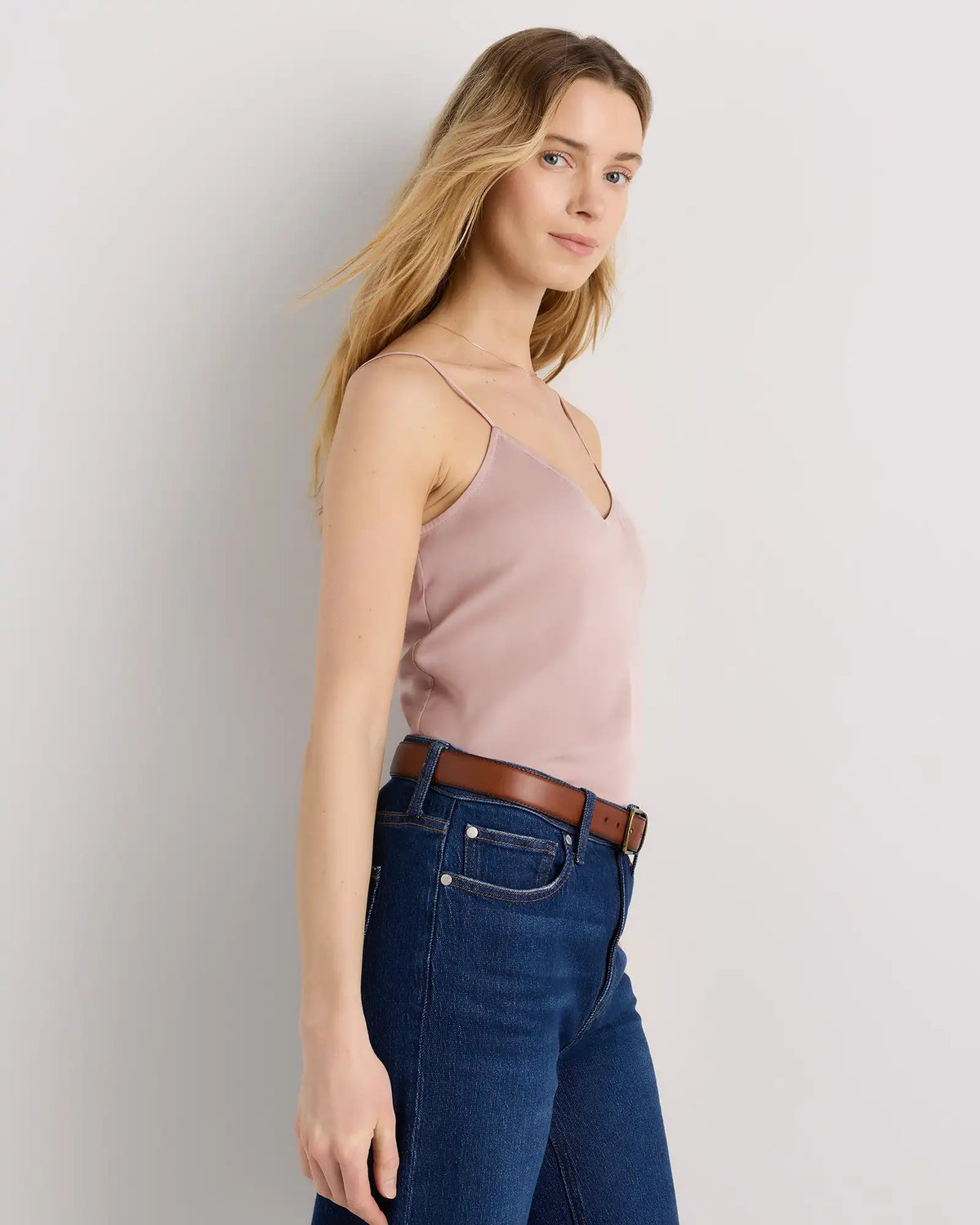 Washable Stretch Silk V-Neck Cami