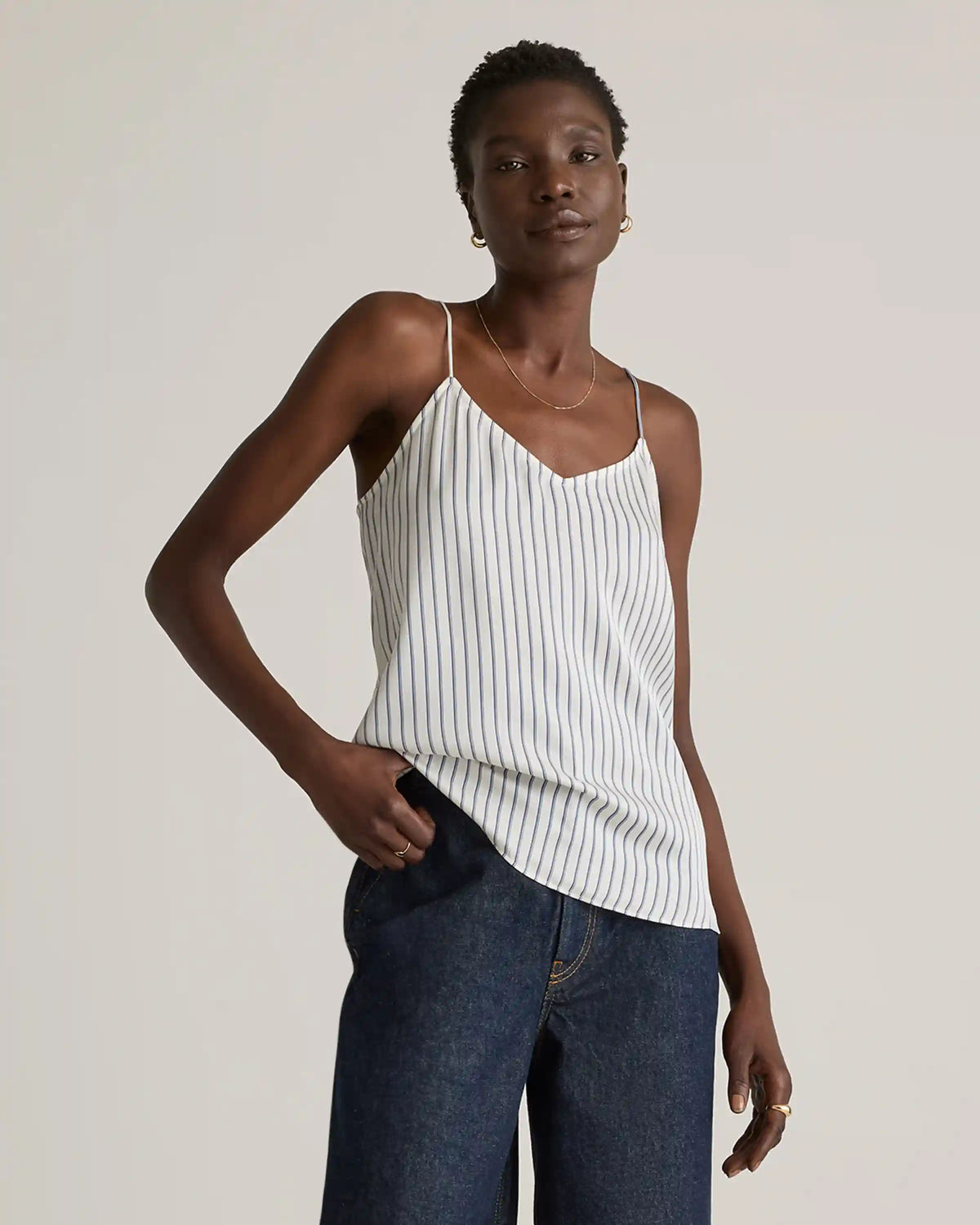 Washable Stretch Silk V-Neck Cami