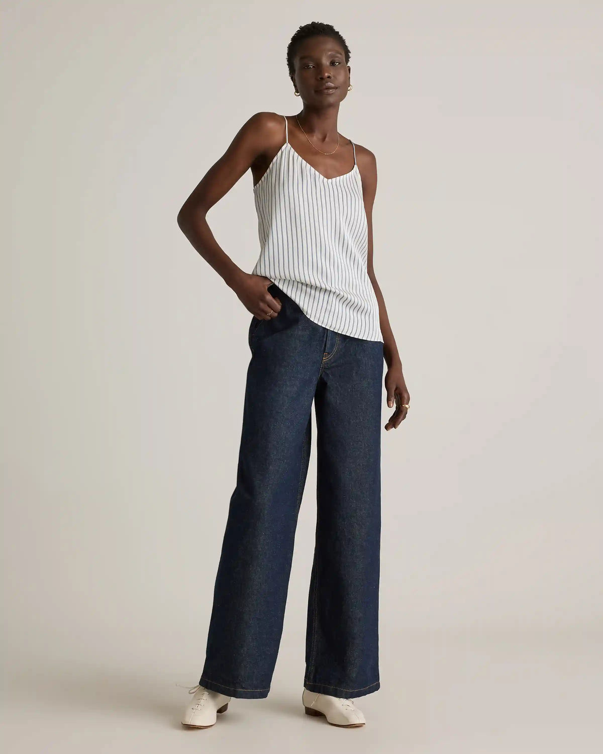 Washable Stretch Silk V-Neck Cami