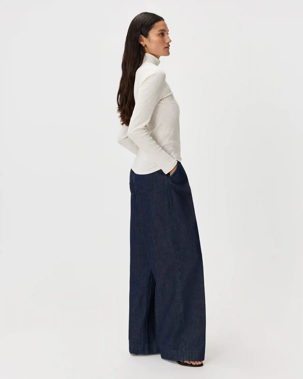 Organic Cotton Micro-Rib Turtleneck