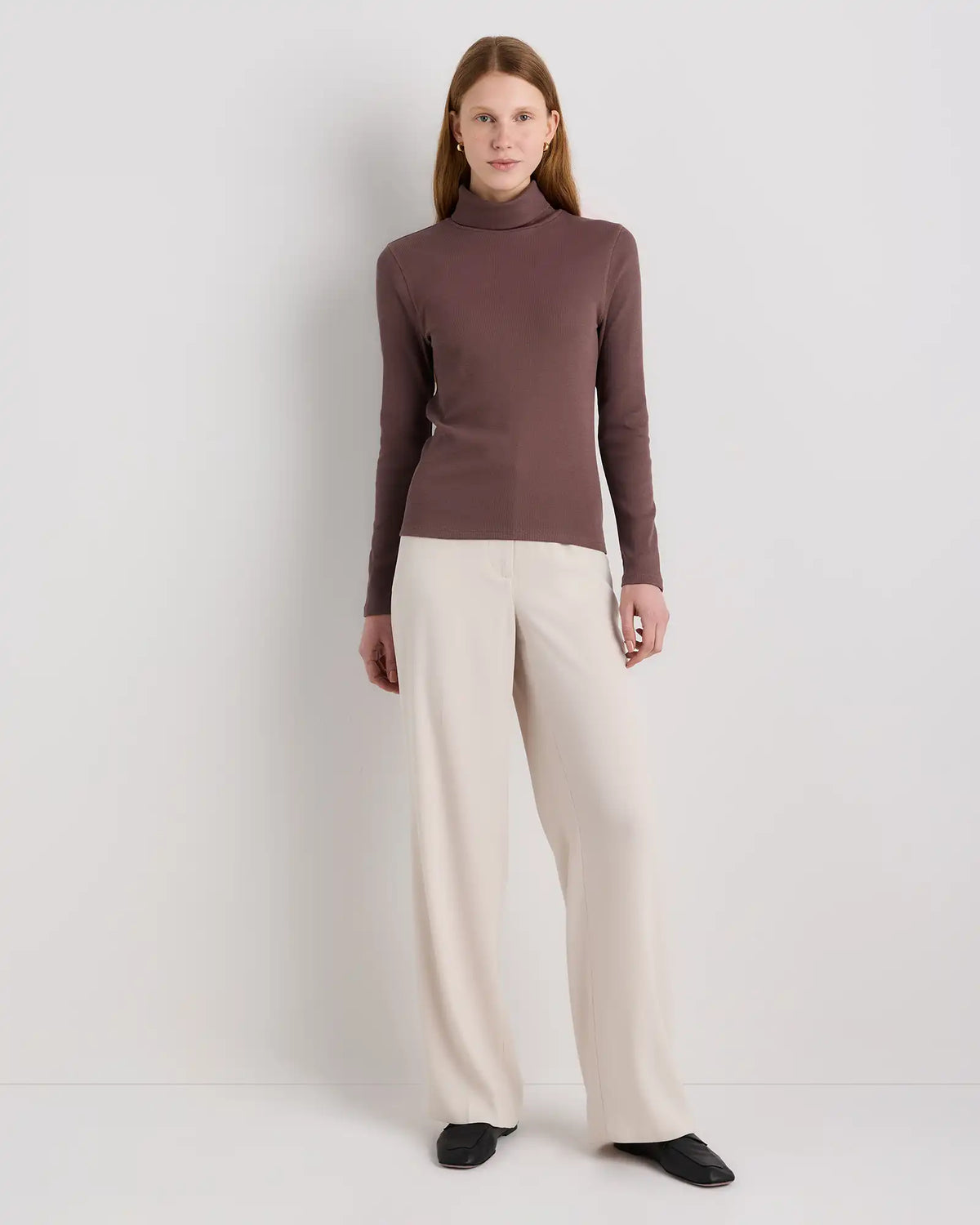 Organic Cotton Micro-Rib Turtleneck