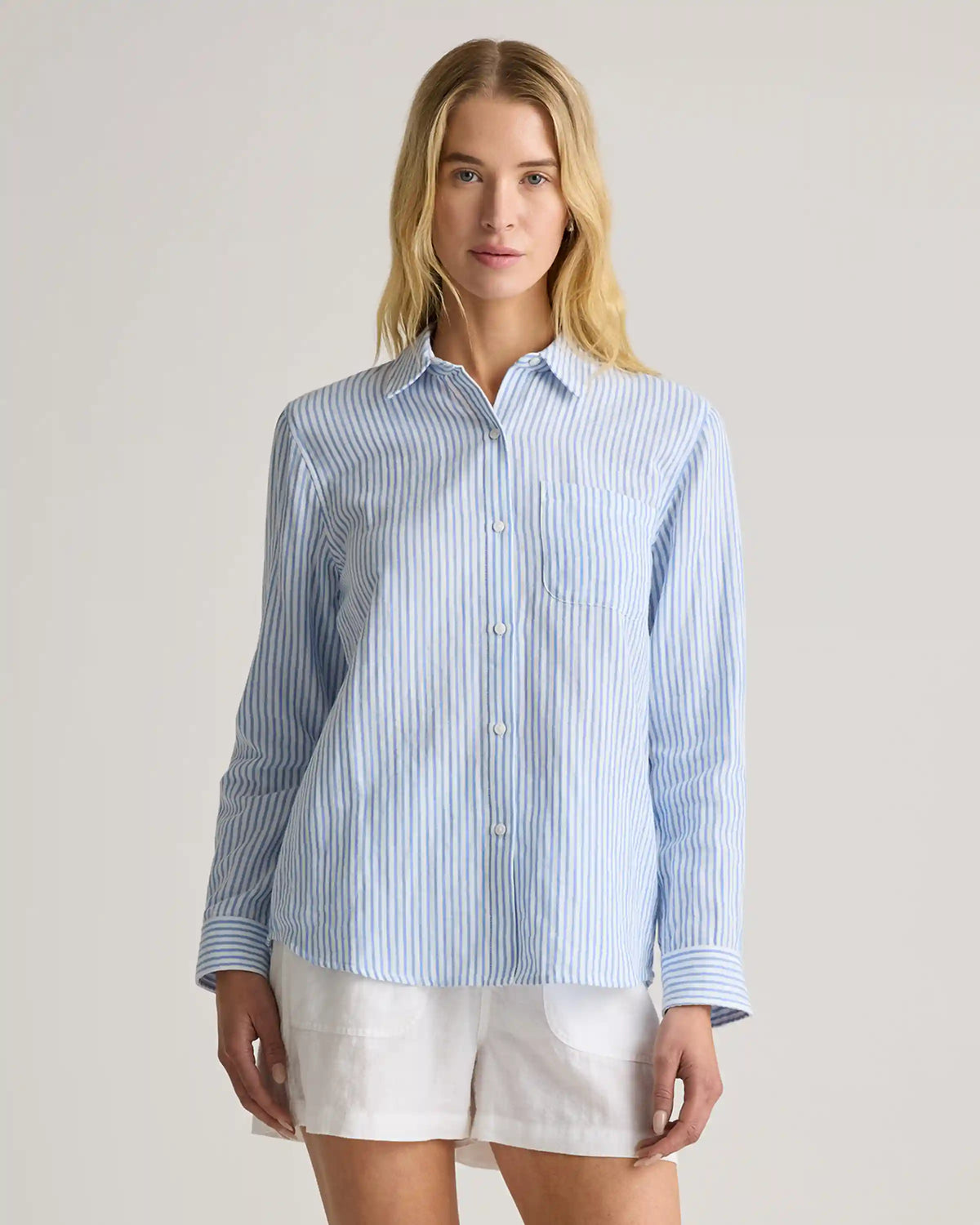 100% Organic Cotton Gauze Long Sleeve Shirt