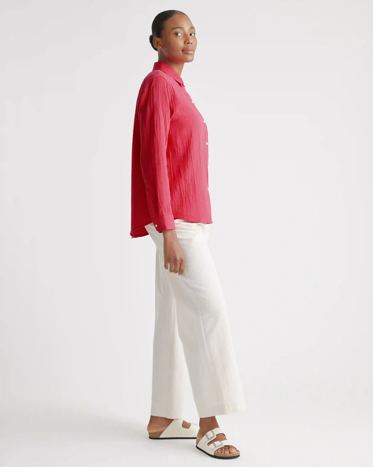 100% Organic Cotton Gauze Long Sleeve Shirt