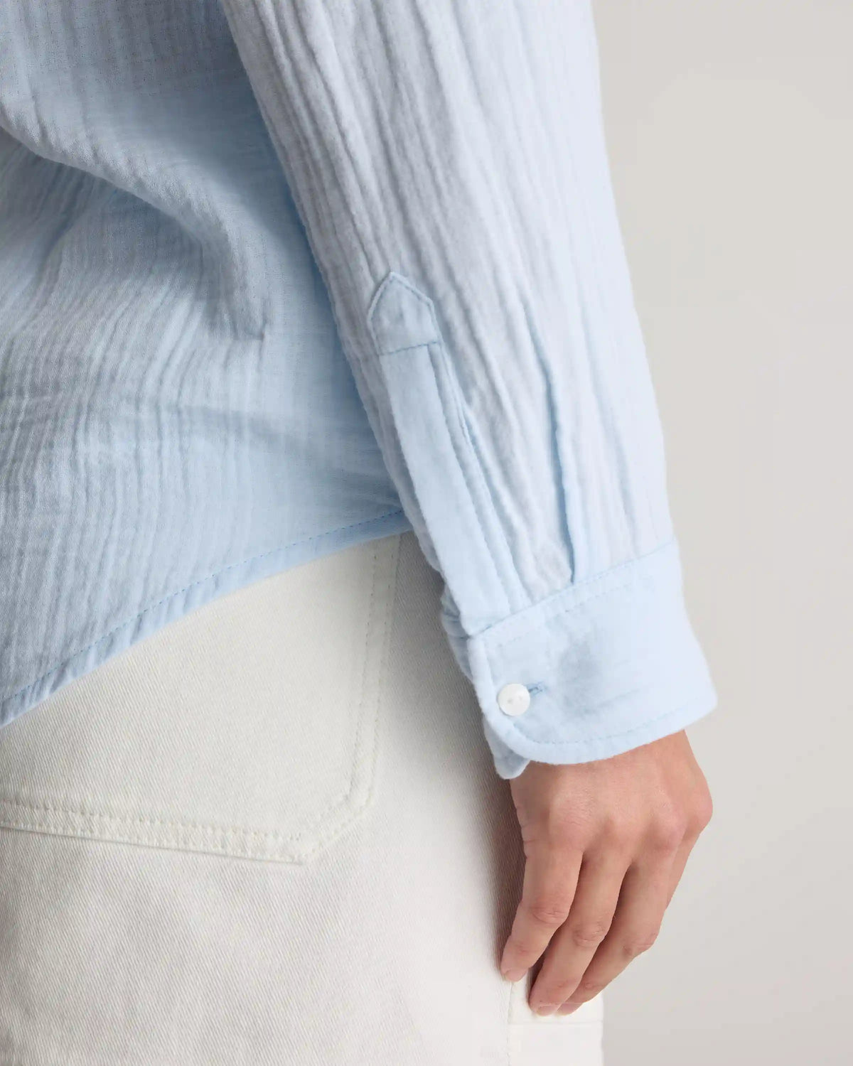100% Organic Cotton Gauze Long Sleeve Shirt