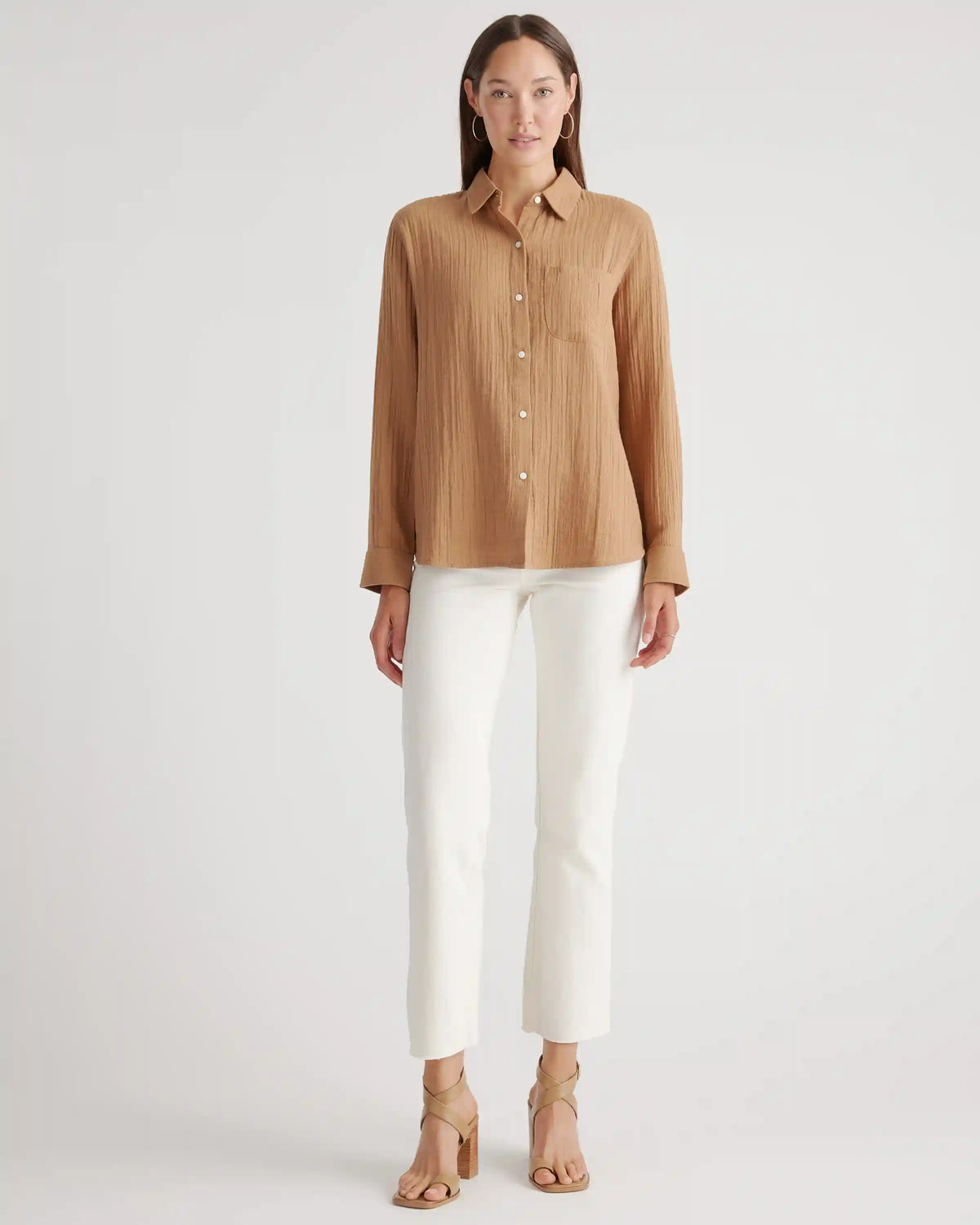 100% Organic Cotton Gauze Long Sleeve Shirt