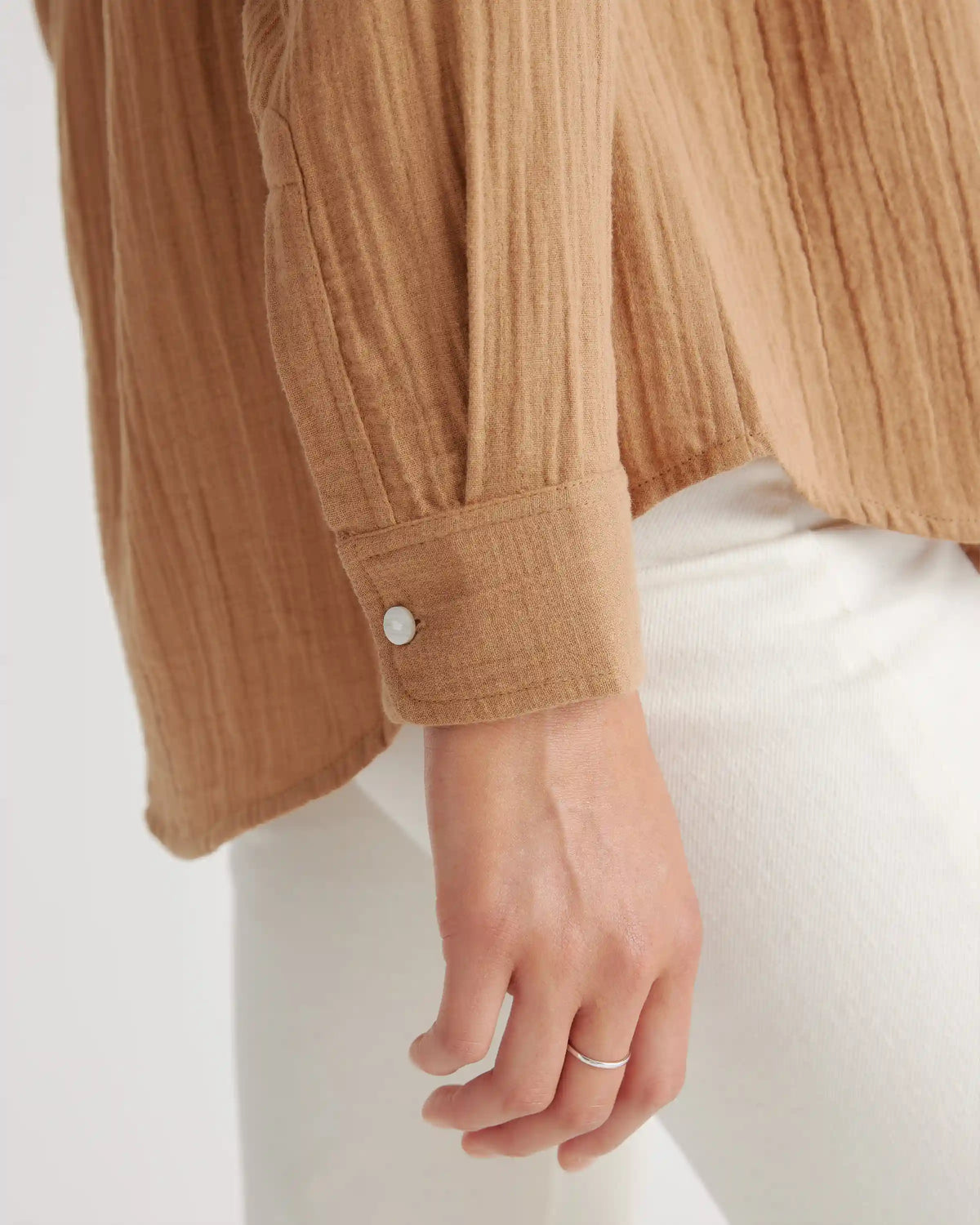 100% Organic Cotton Gauze Long Sleeve Shirt