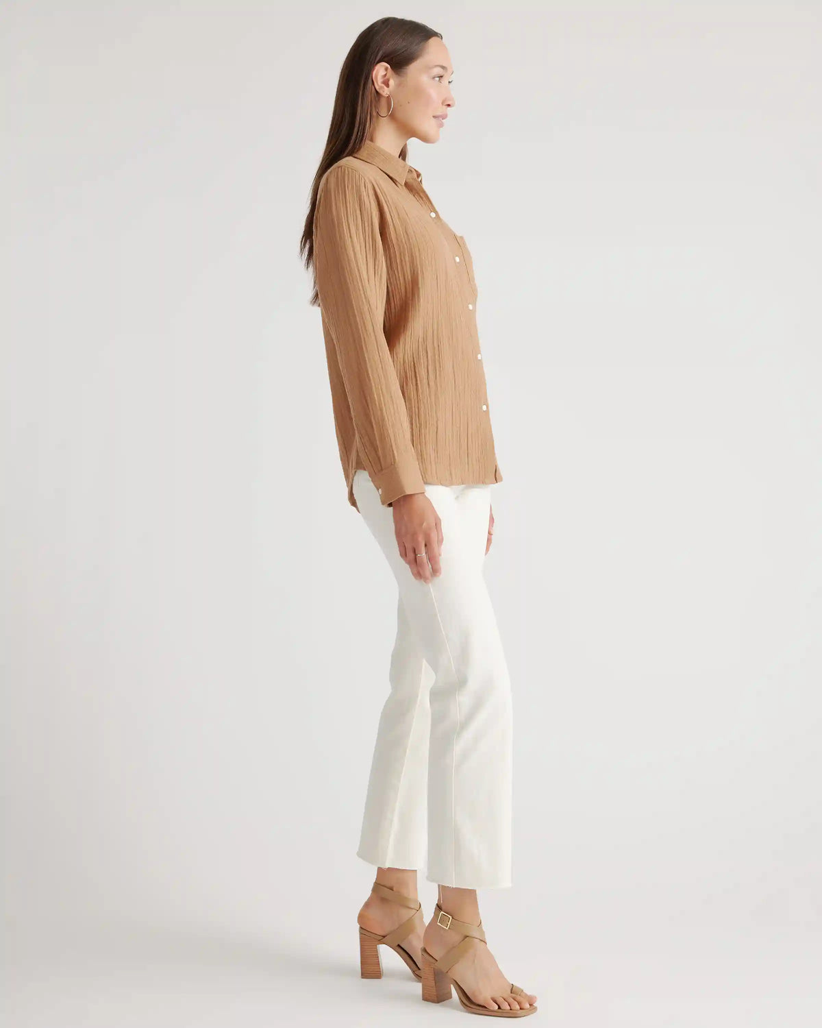 100% Organic Cotton Gauze Long Sleeve Shirt