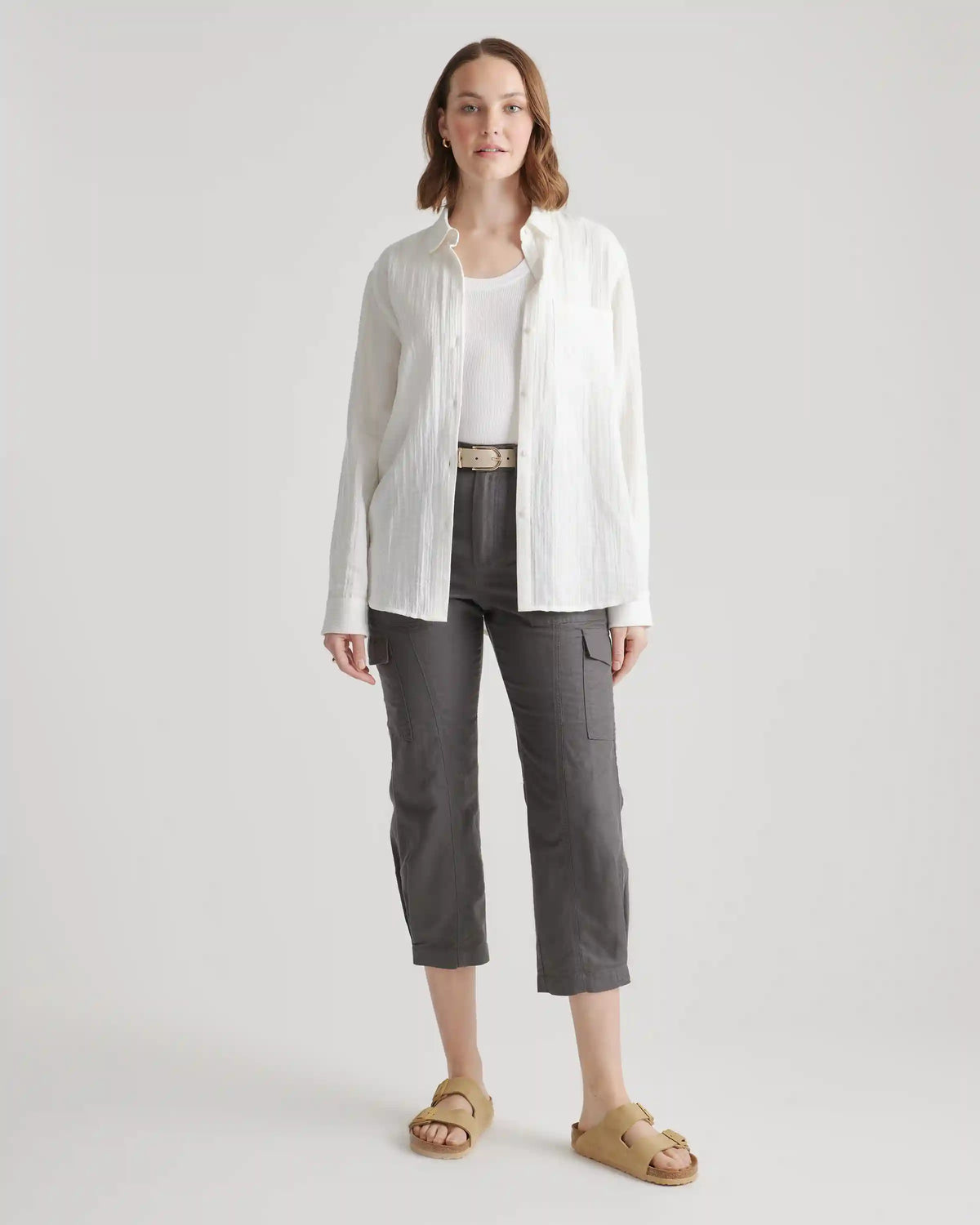 100% Organic Cotton Gauze Long Sleeve Shirt