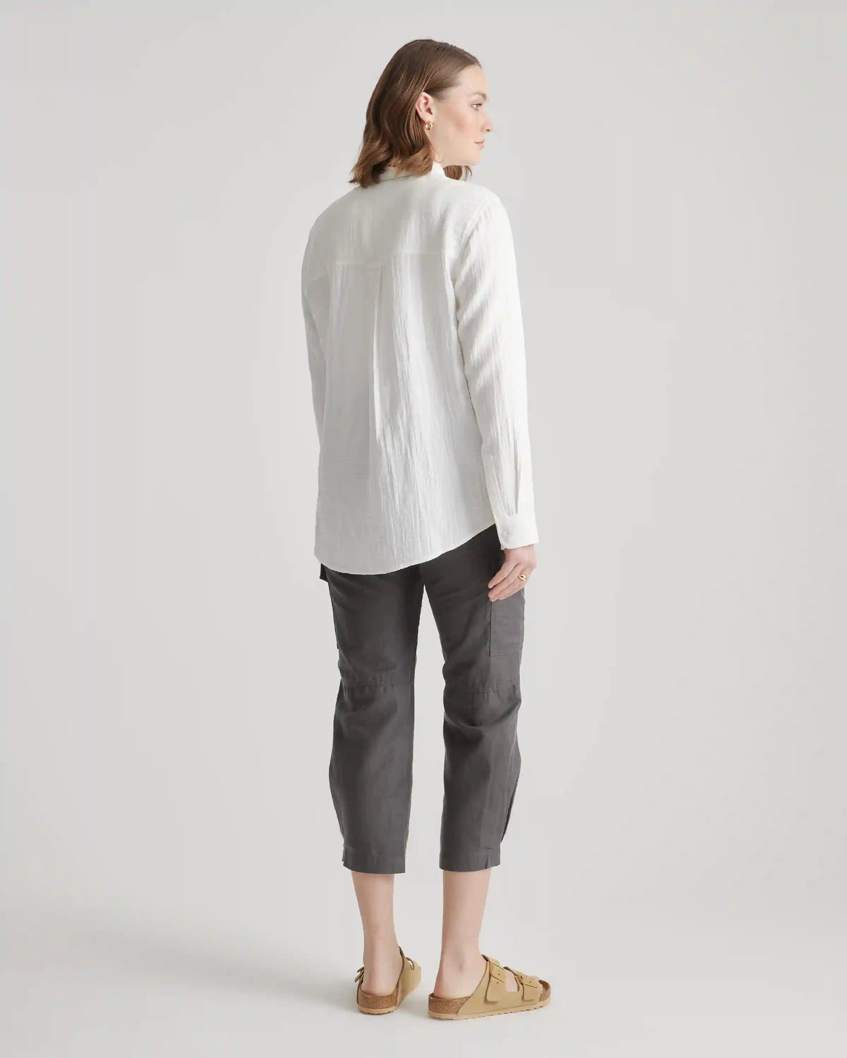 100% Organic Cotton Gauze Long Sleeve Shirt