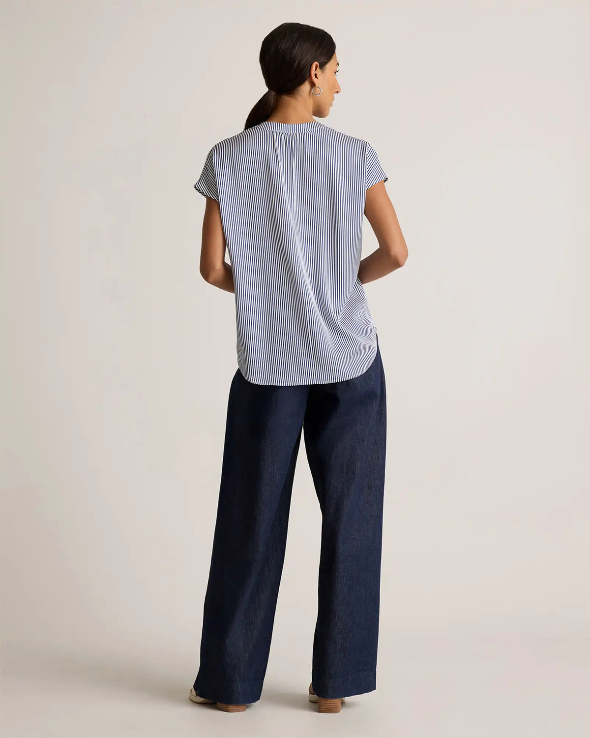 Washable Stretch Silk Dolman Sleeve Blouse