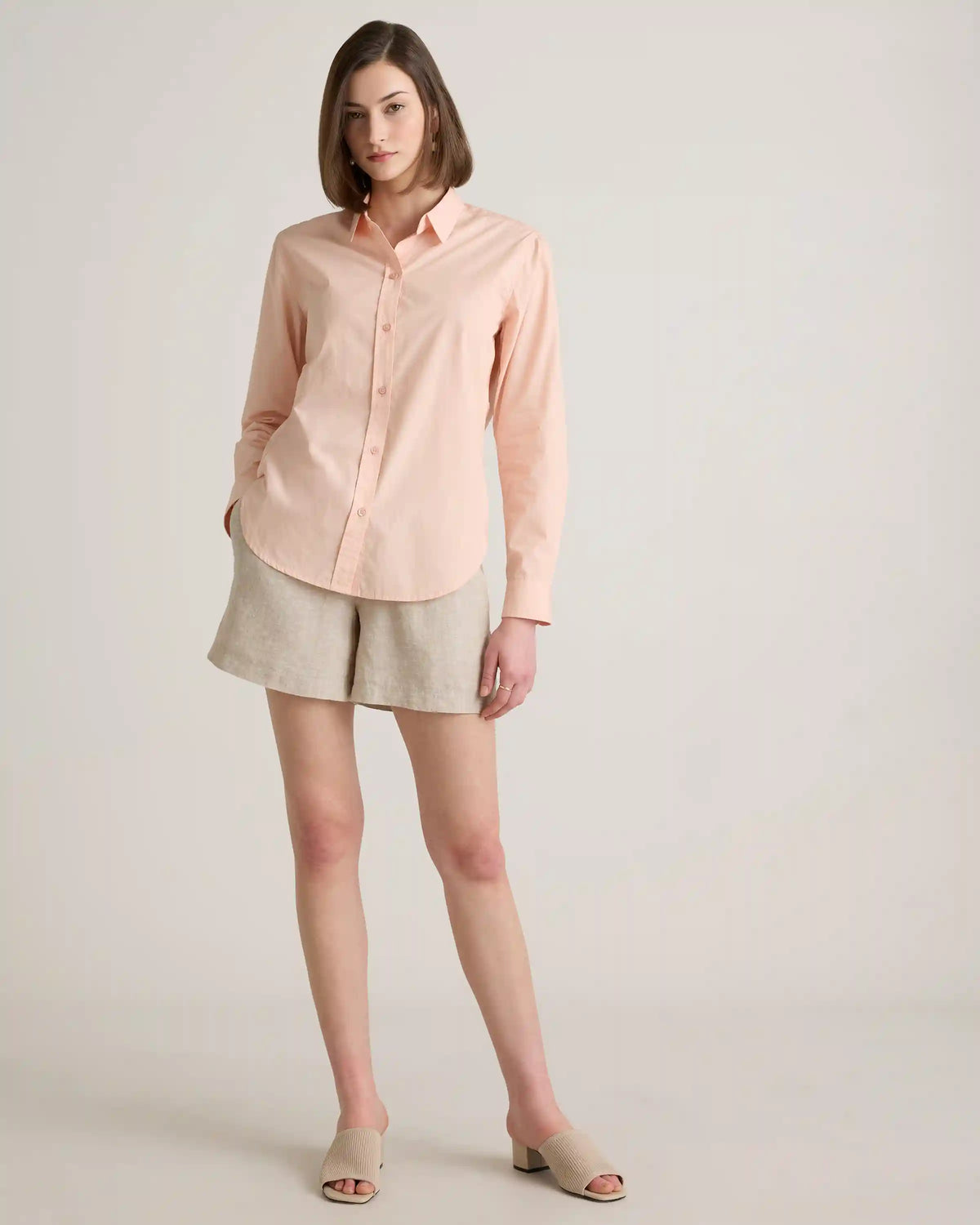 100% Organic Cotton Poplin Long Sleeve Shirt
