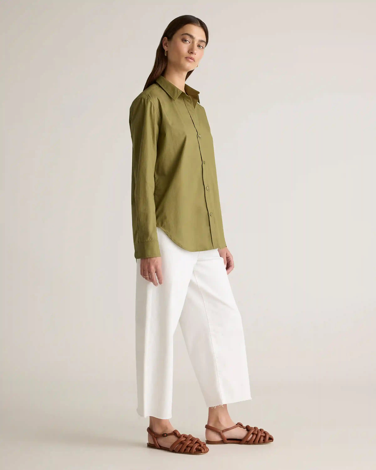 100% Organic Cotton Poplin Long Sleeve Shirt