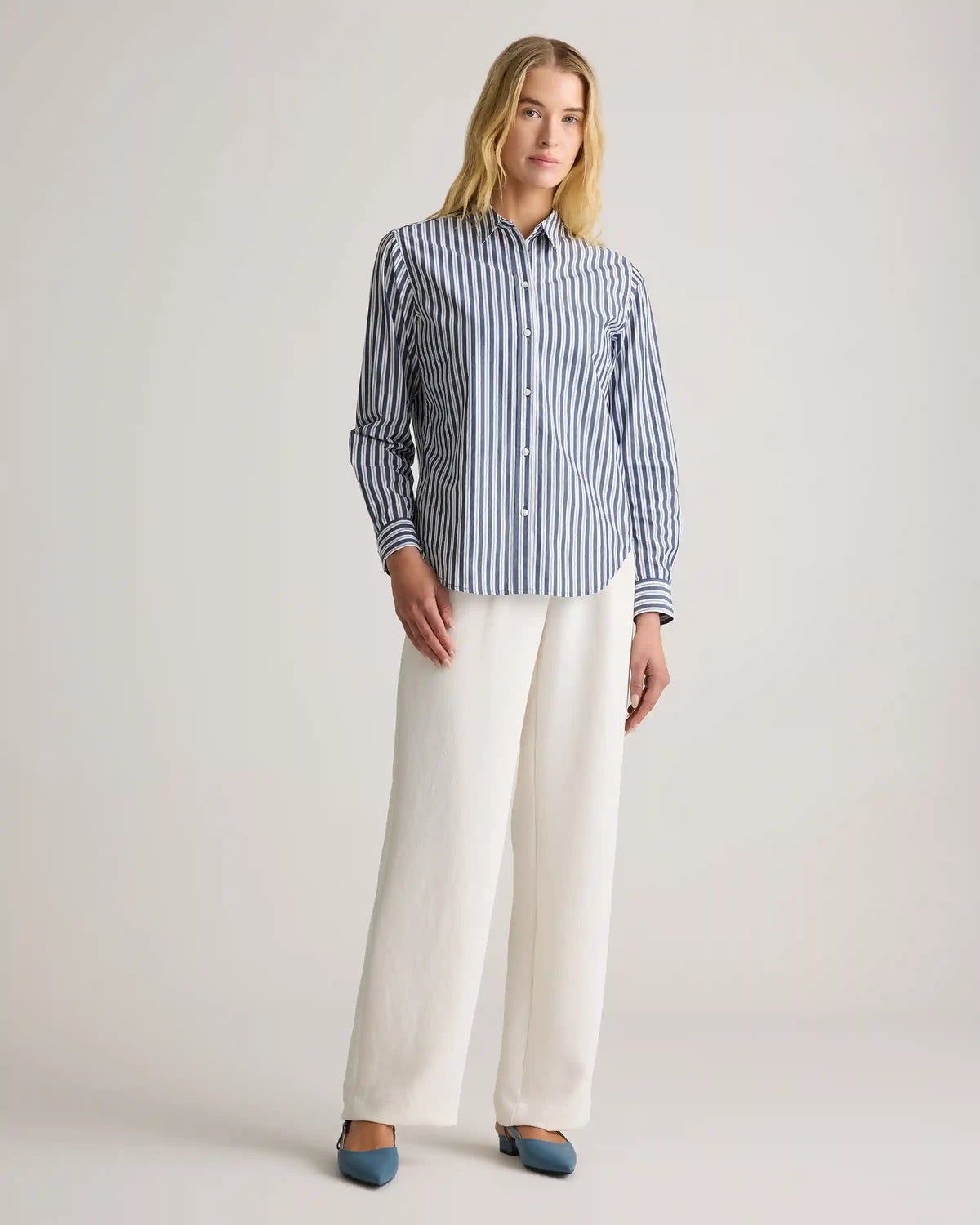 100% Organic Cotton Poplin Long Sleeve Shirt