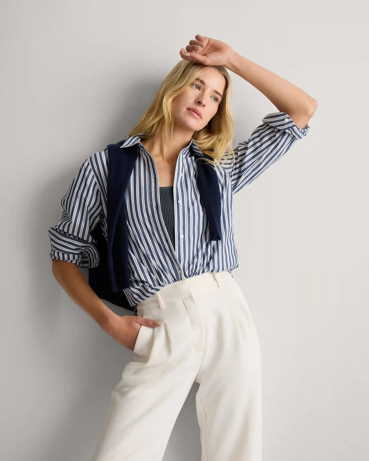 100% Organic Cotton Poplin Long Sleeve Shirt