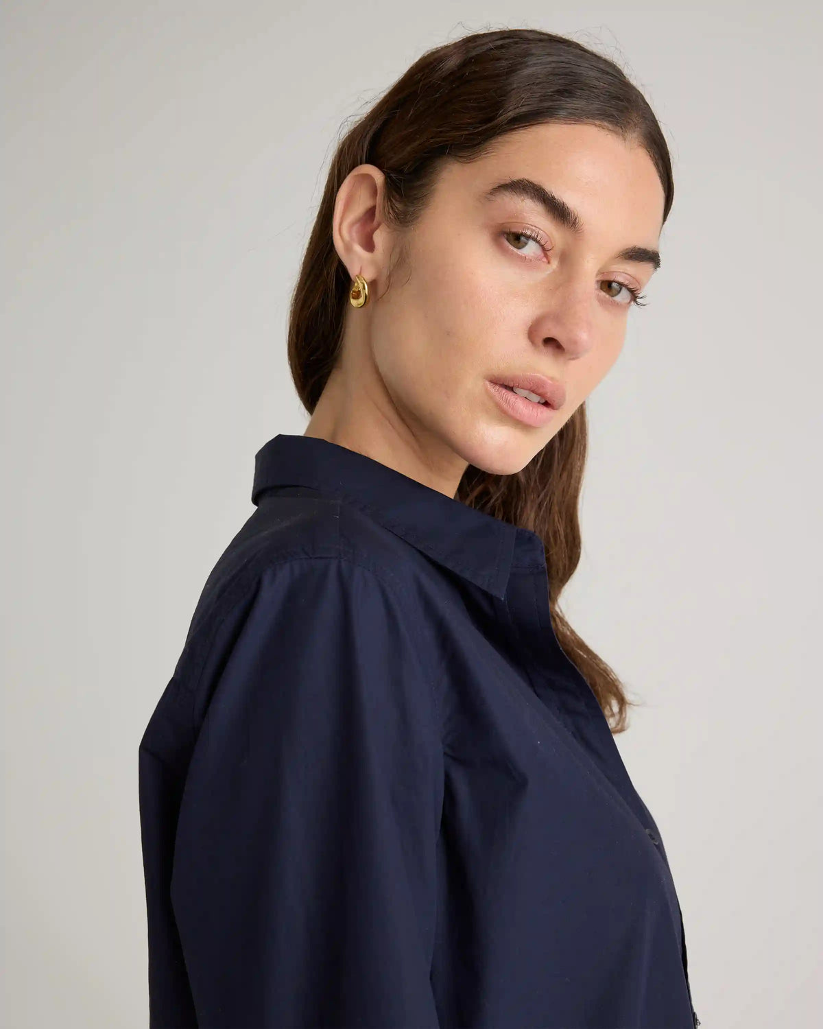 100% Organic Cotton Poplin Long Sleeve Shirt