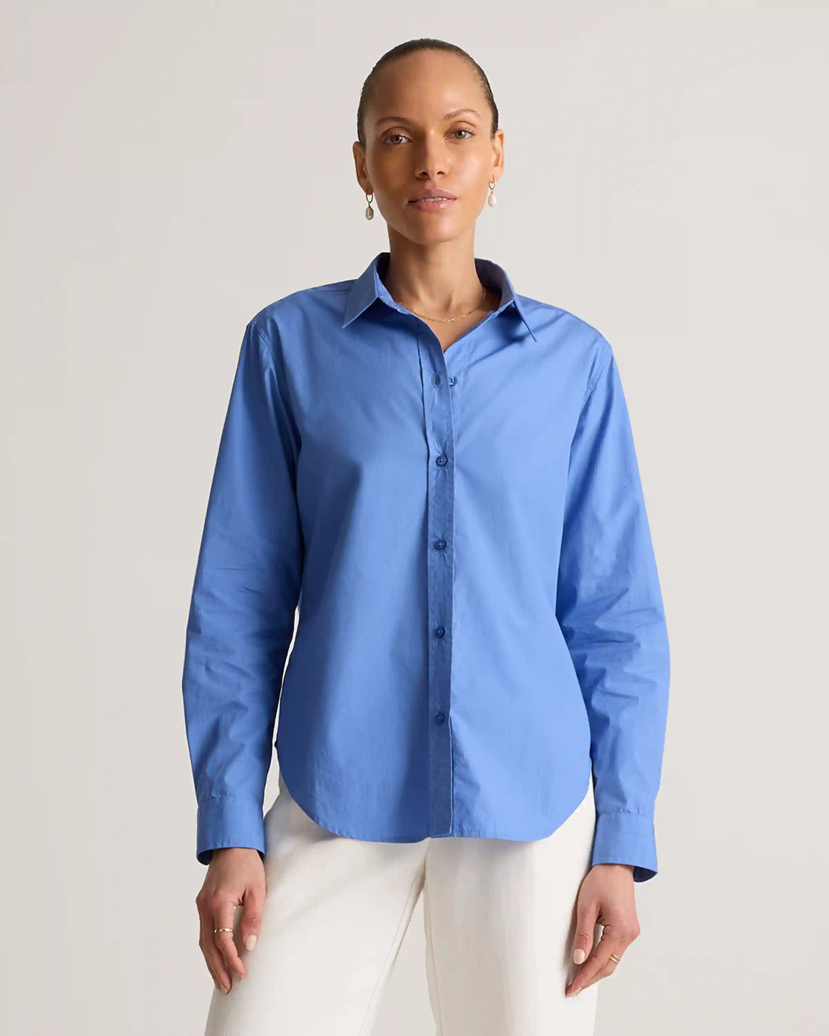 100% Organic Cotton Poplin Long Sleeve Shirt