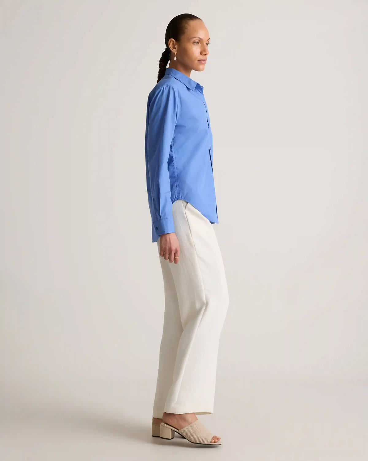 100% Organic Cotton Poplin Long Sleeve Shirt