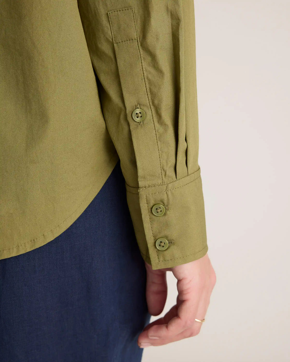 100% Organic Cotton Poplin Long Sleeve Boyfriend Shirt