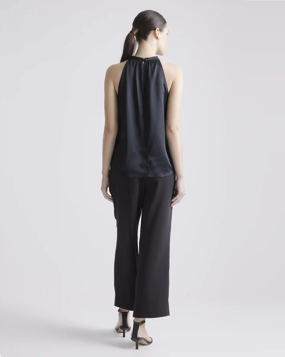 100% Washable Silk Halter Top